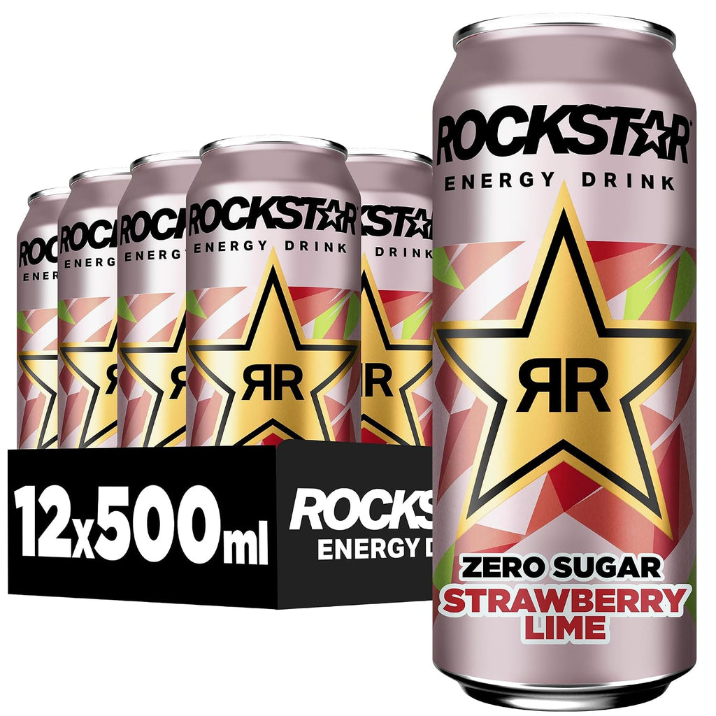 Rockstar Energy Drink Strawberry Lime 12 x zuckerfrei