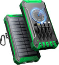 Solar Powerbank 26800 mAh 15W USB‑C Ein-/Ausgang Wireless Solarladegeraet mit Tas