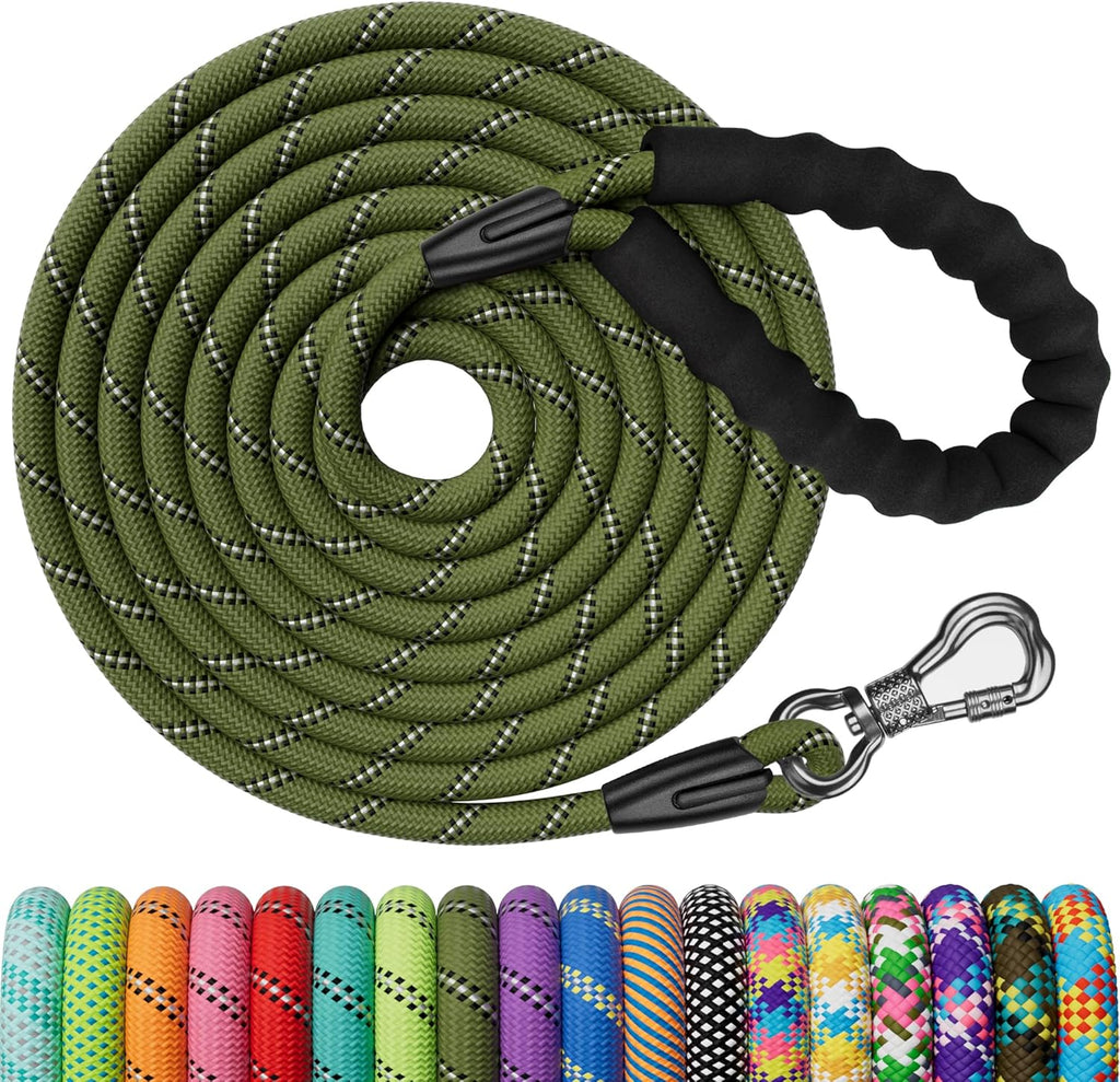 X XBEN Trainingsleine 1,5m-30m mit gepolstertem Griff und Karabiner