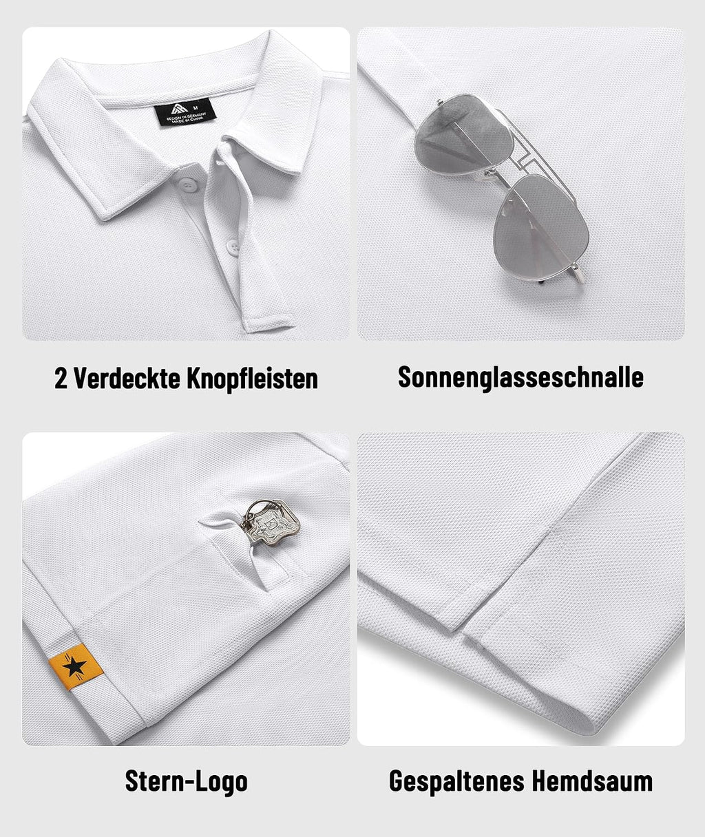 ZITY Pack of 5 Polo Shirts Men's Short Sleeve Quick-Drying Breathable T-Shirt Me