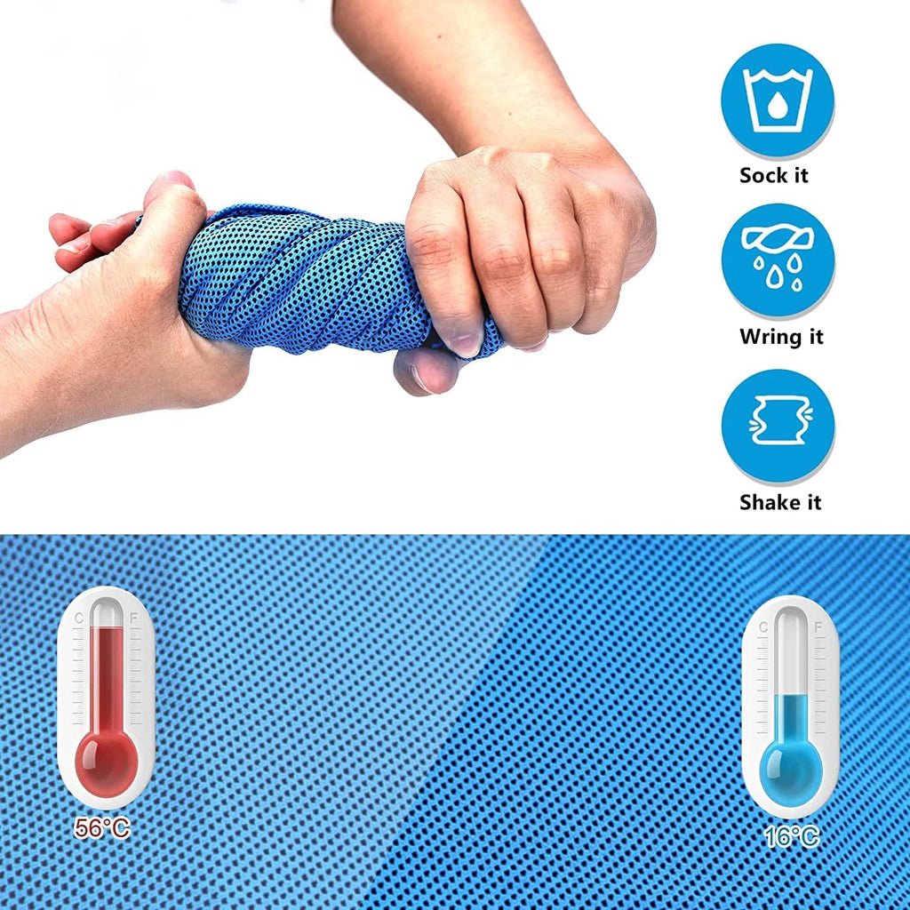 SZELAM Kuehlendes Mikrofaser Handtuch 8er Set 40×12 Zoll fuer Sport Fitness Yoga