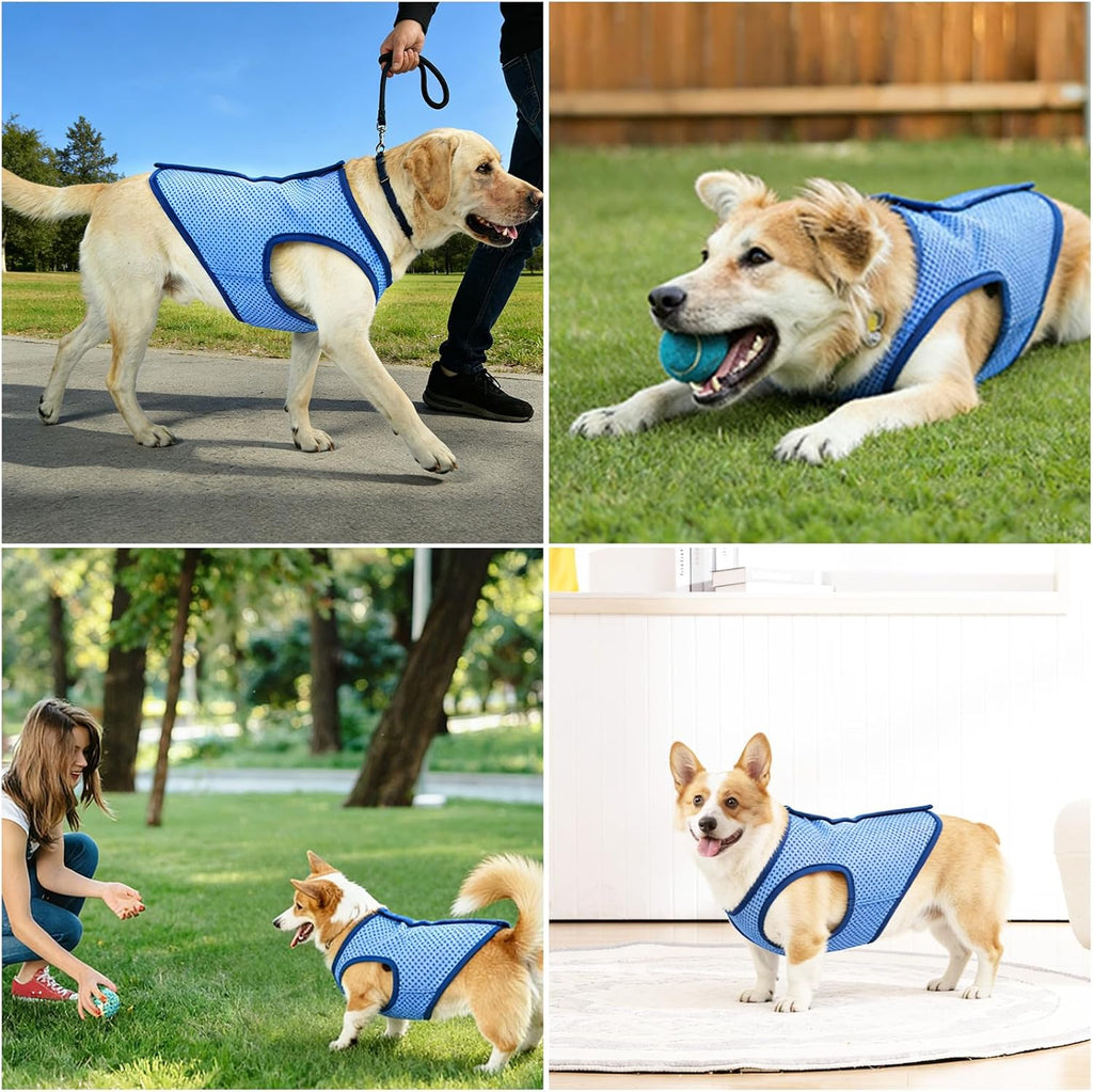 Kuehlweste Hund Sommer kuehlend atmungsaktiv Aermellos Hundemantel Groesse S