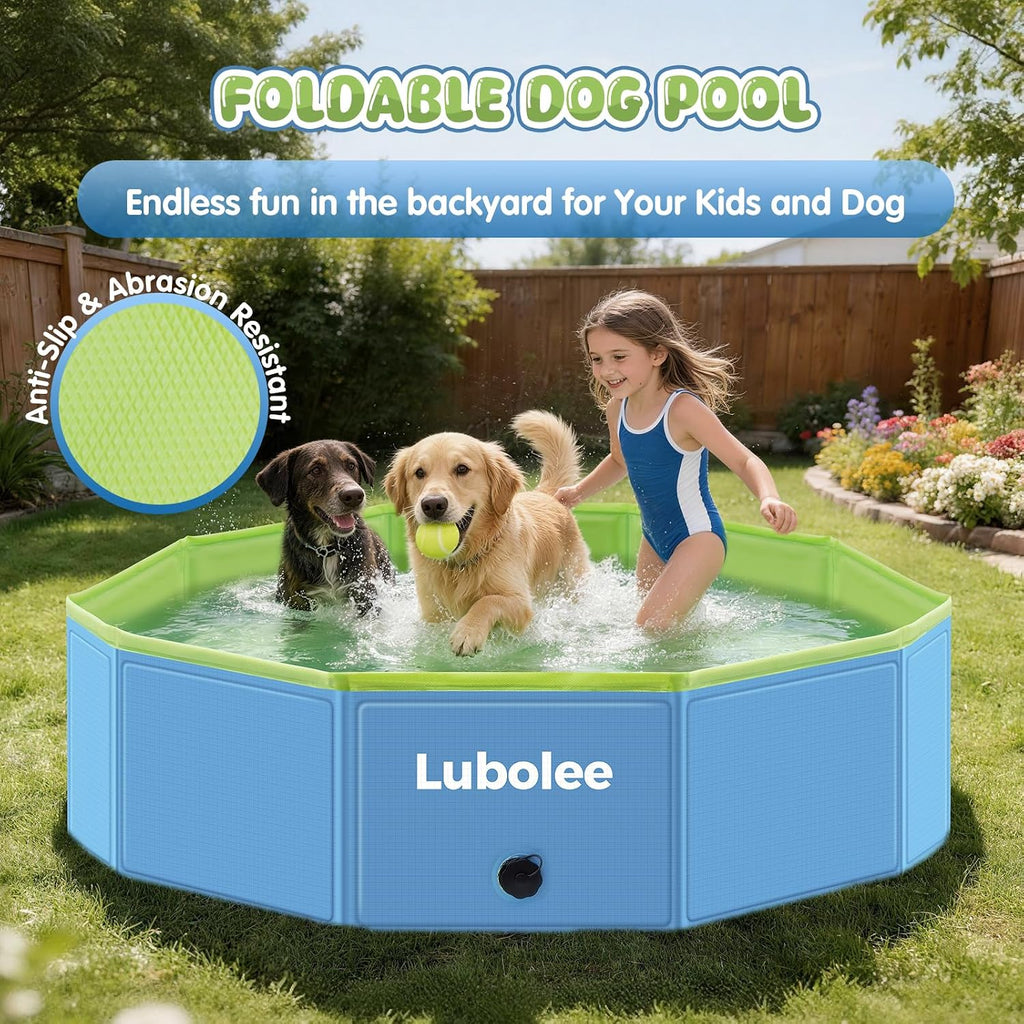 Faltbarer Hundepool 120 x 30 cm aus verdicktem PVC mit rutschfester Oberflaeche