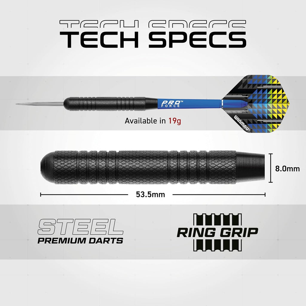 Winmau Cadet Twinset Steeldarts 19 g Set mit Flights und Schaeften