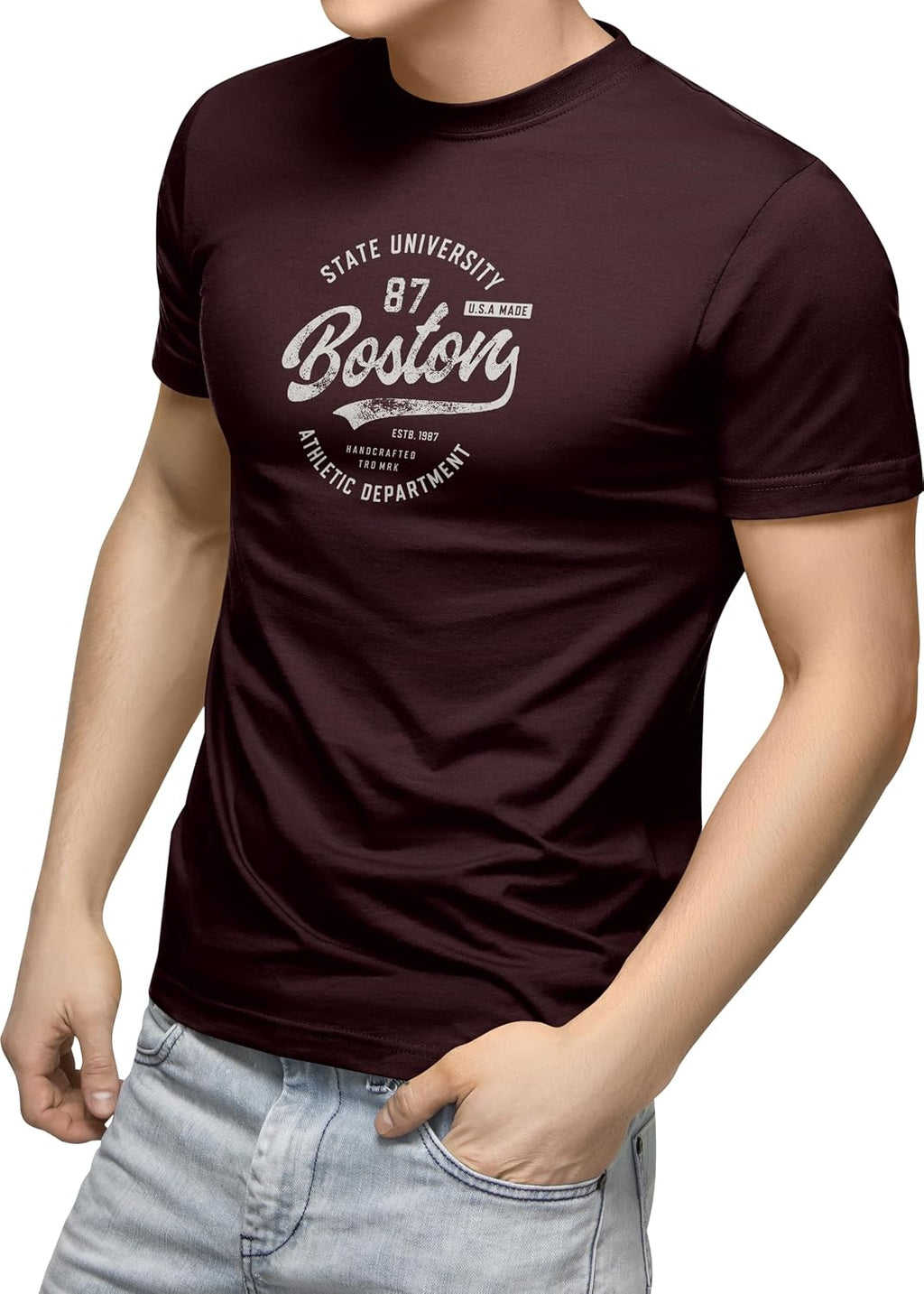 FULL TIME SPORTS Herren T-Shirt 4er Pack Baumwolle Groessen S-3XL