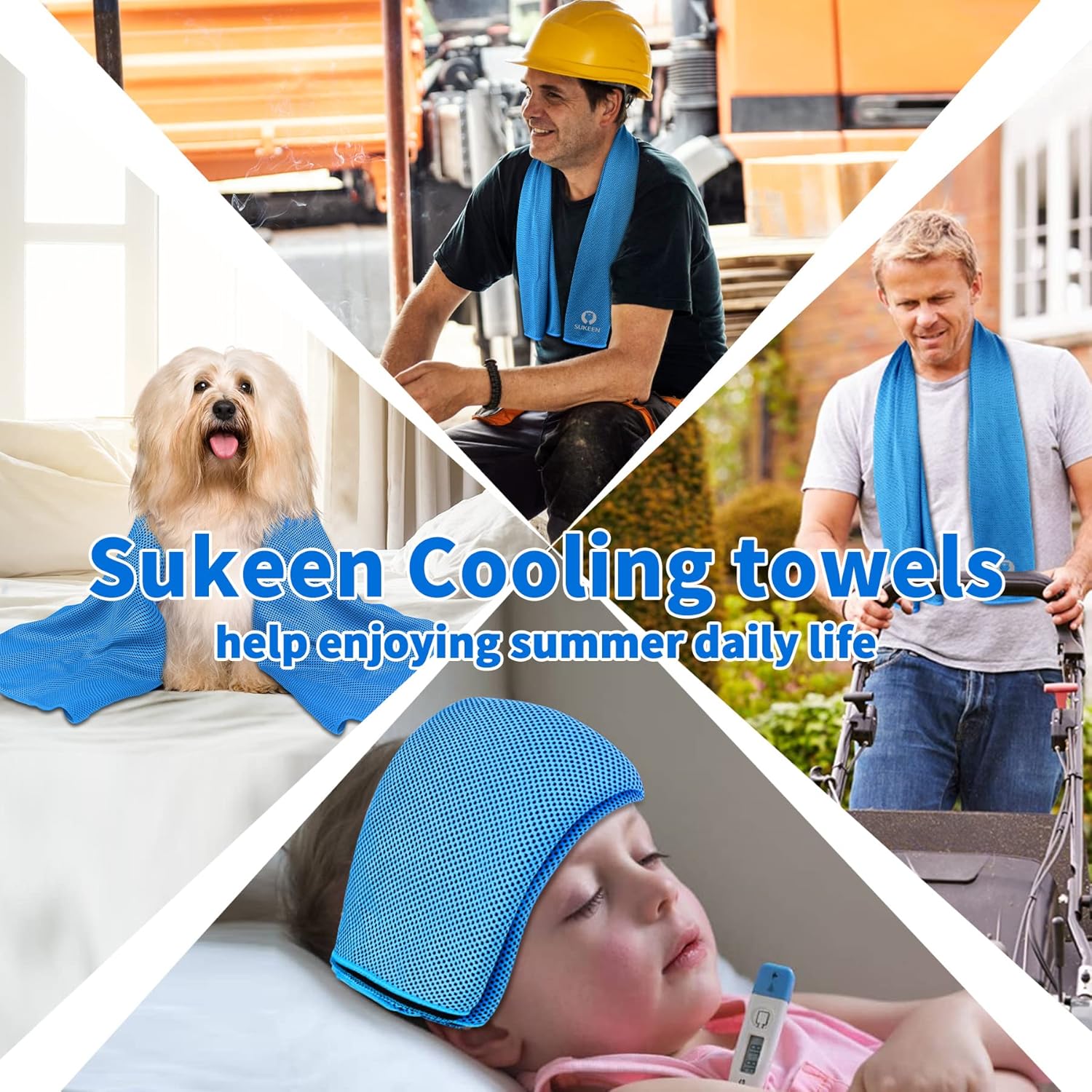 Sukeen Kuehlendes Handtuch Set fuer Sport Wandern Laufen Tennis Reisen