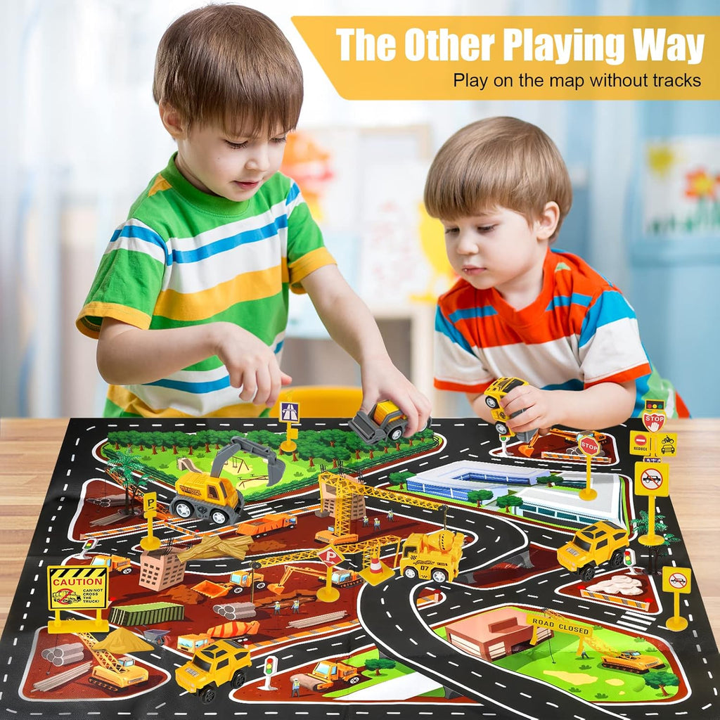 Autorennbahn Spielset 260-teilig 6 Fahrzeuge flexible Strecken verschiedene Sort
