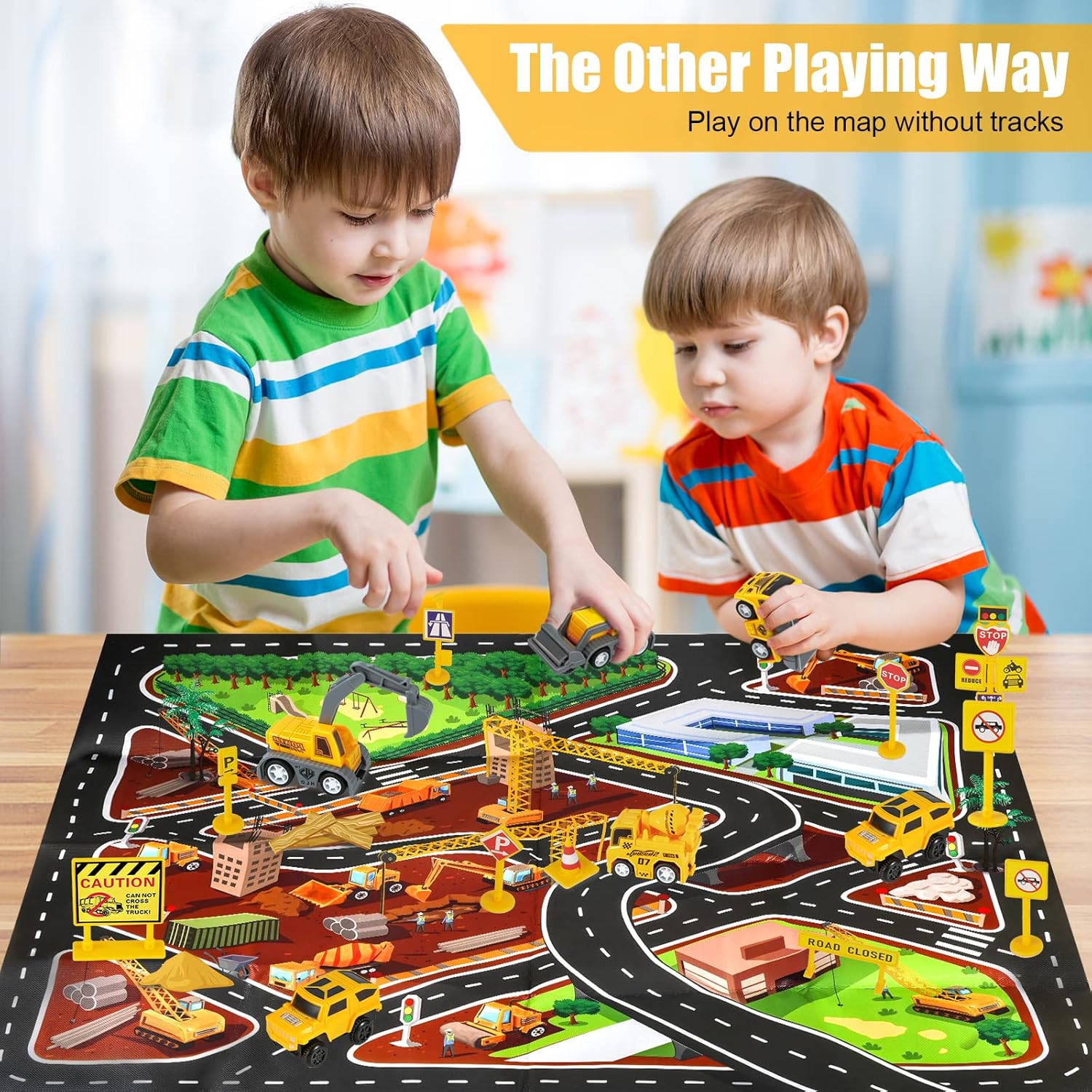 Autorennbahn Spielset 260-teilig 6 Fahrzeuge flexible Strecken verschiedene Sort