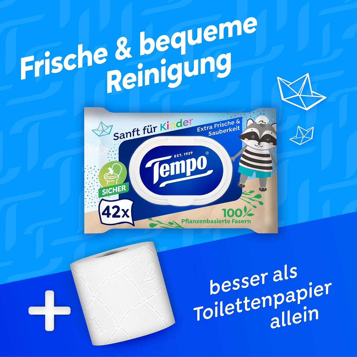 Feuchtes Toilettenpapier fuer Kinder Megapack 16x42 Tuecher Design Edition