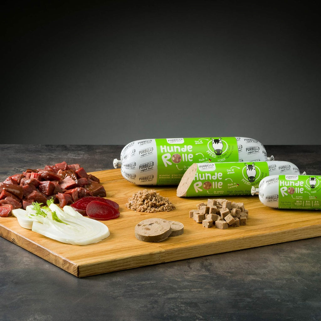 PURBELLO Nassfutter Mix Paket 8x400g Pferd Ziege Lamm Monoprotein getreidefrei