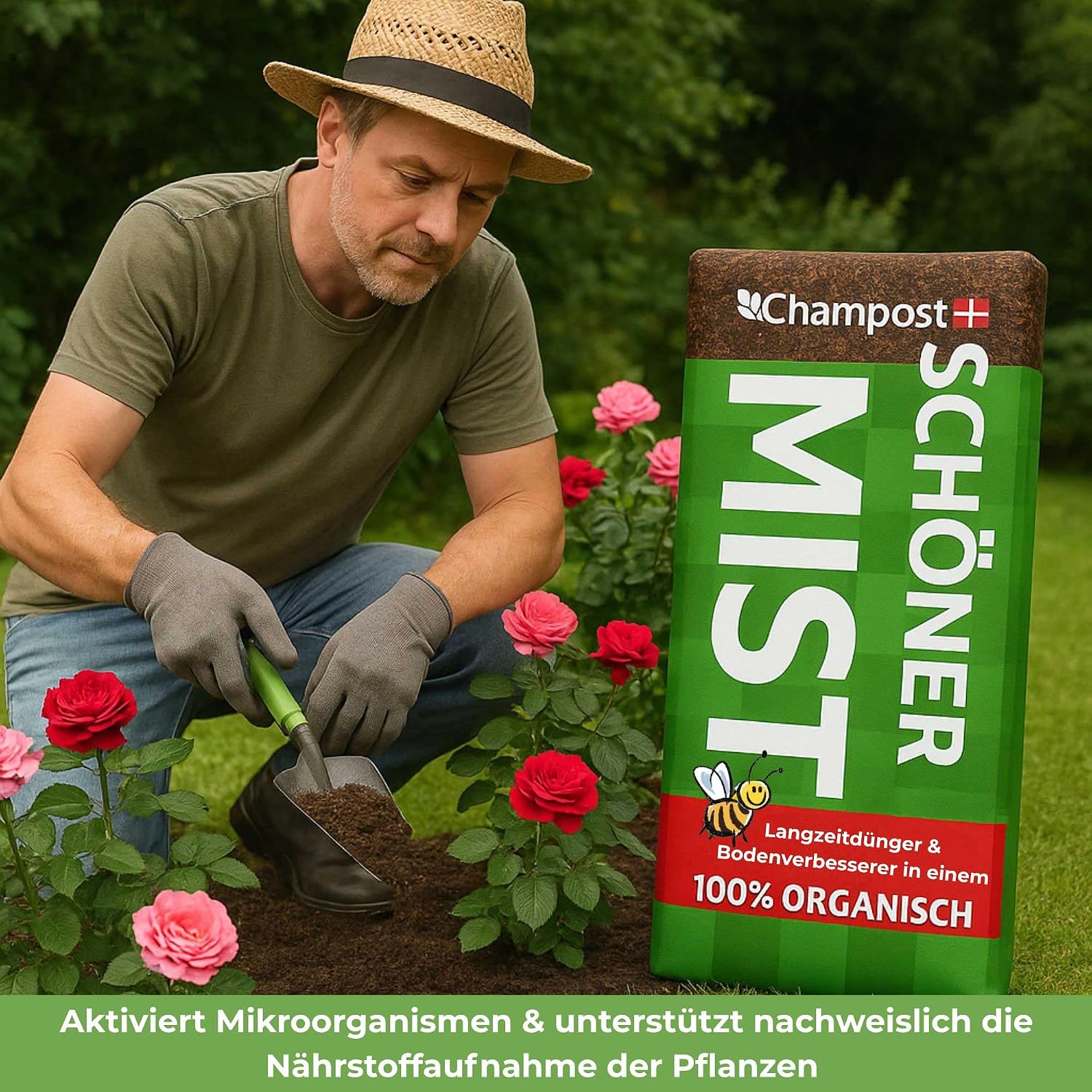 Pferdemist Universalduenger 50 L organischer Stallmist fuer Gemuese & Blumen