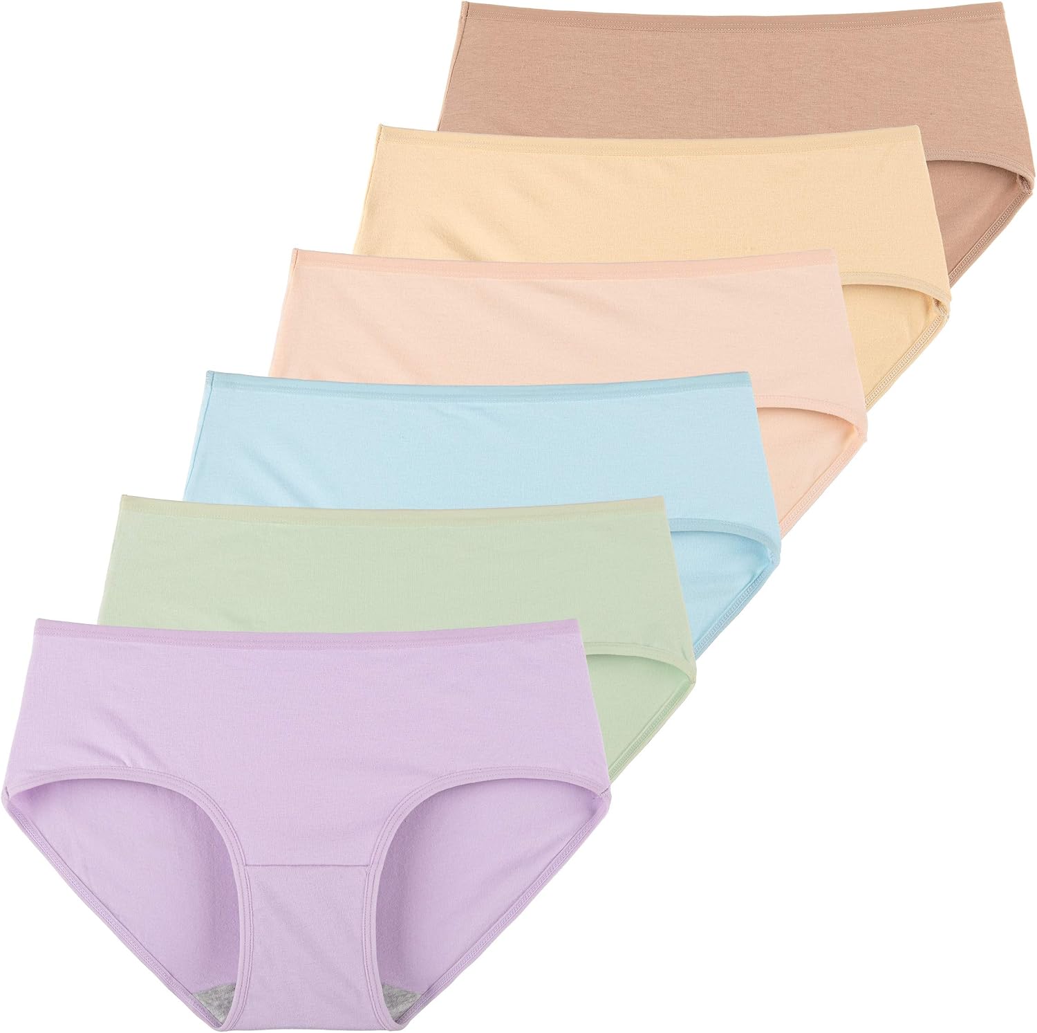 INNERSY Damen Hipster Baumwolle Unterhosen 6er Pack atmungsaktiv XS-3XL