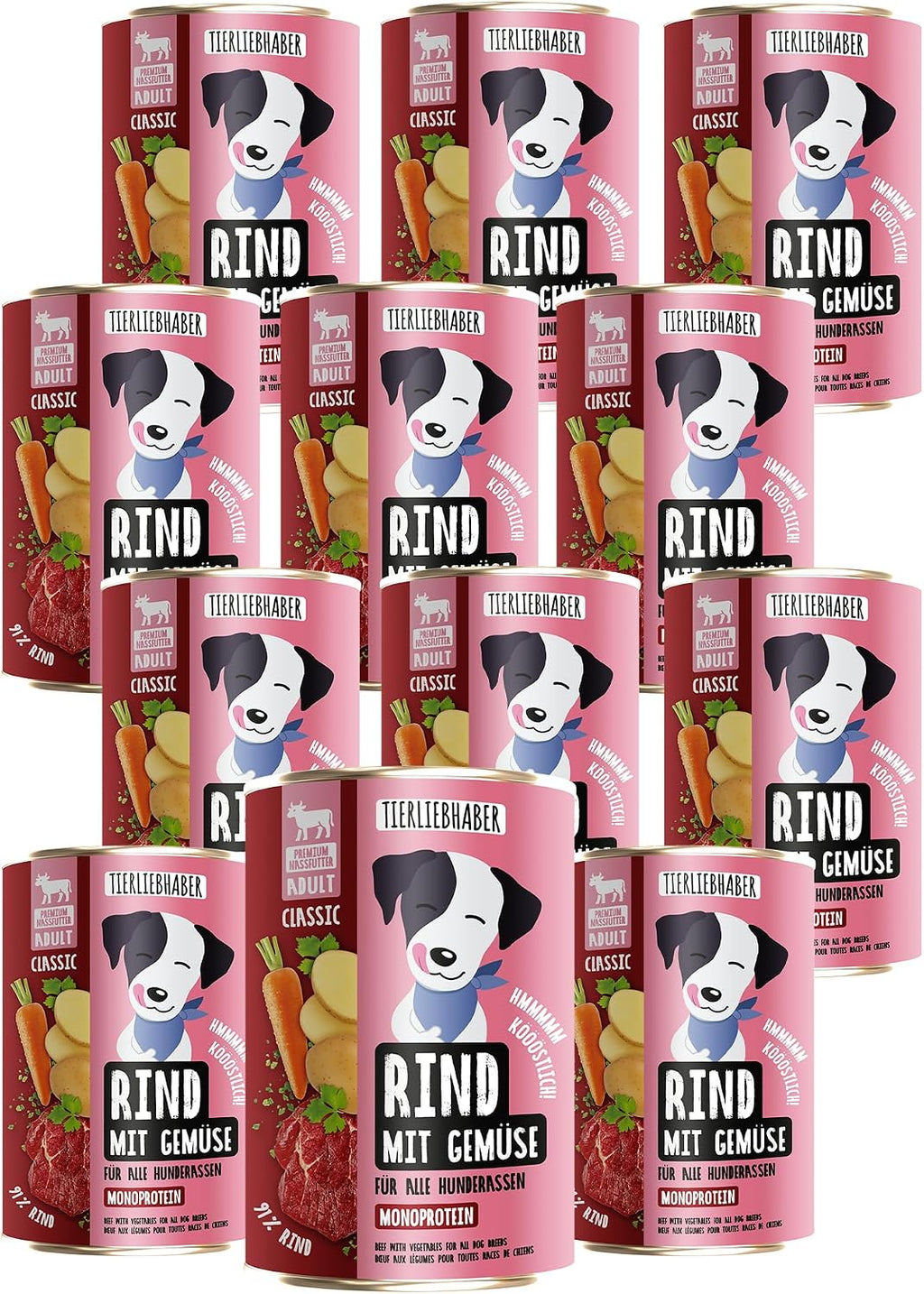 TIERLIEBHABER Nassfutter Rind mit Gemuese 91% Fleischanteil