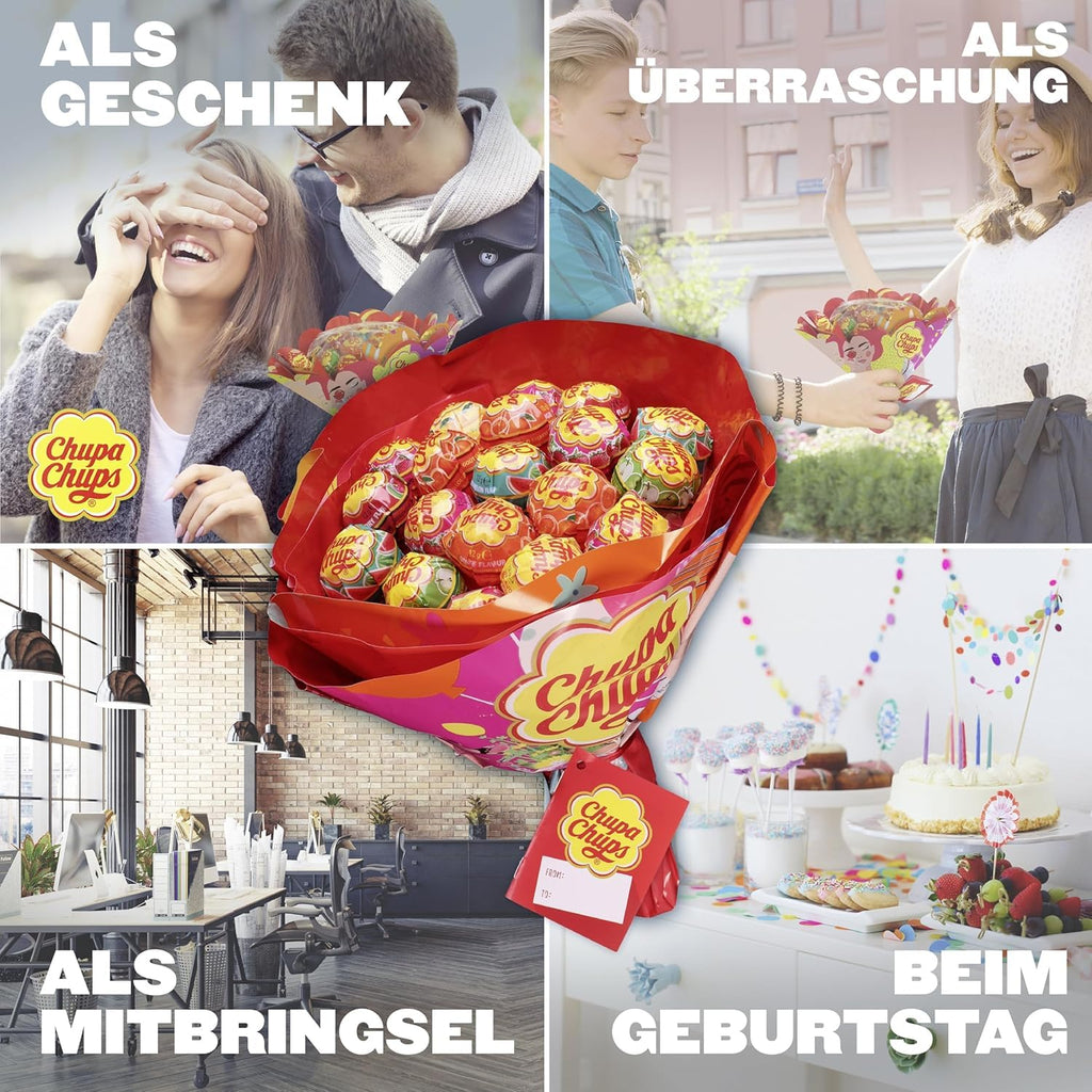Chupa Chups Lutscher Blumenstrauss 19 Lollis Geschenk Geburtstag Valentinstag