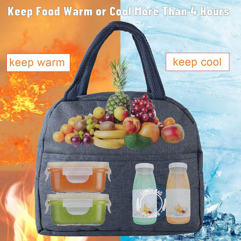 Hemiks Kuehltasche klein faltbar Isolierte Lunchtasche fuer Schule Buero