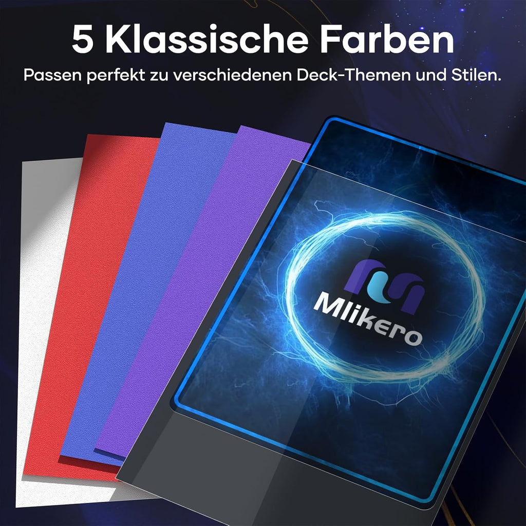 Mlikero Kartenhuellen 66×91 mm 500 Stueck 5 Farben Sleeves fuer Sammelkarten