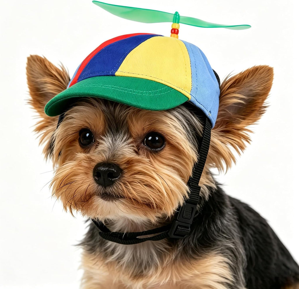 Propeller Muetze Hund Katze verstellbar S-L Baumwolle Sonnenhut bunt
