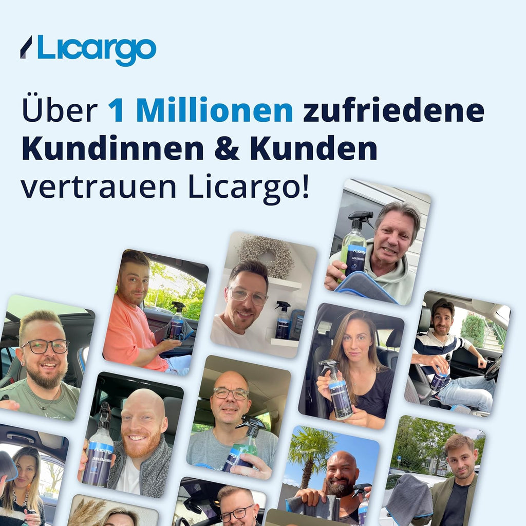 LICARGO Mikrofaser Scheibenschwamm 2in1 Antibeschlag Streifenfrei