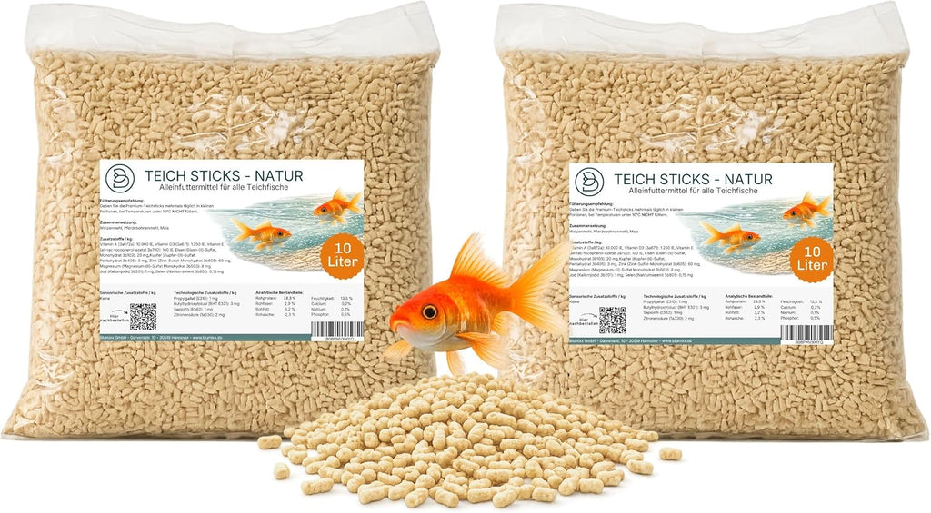 Blumixx Teichsticks schwimmendes Alleinfutter fuer Koi Goldfische
