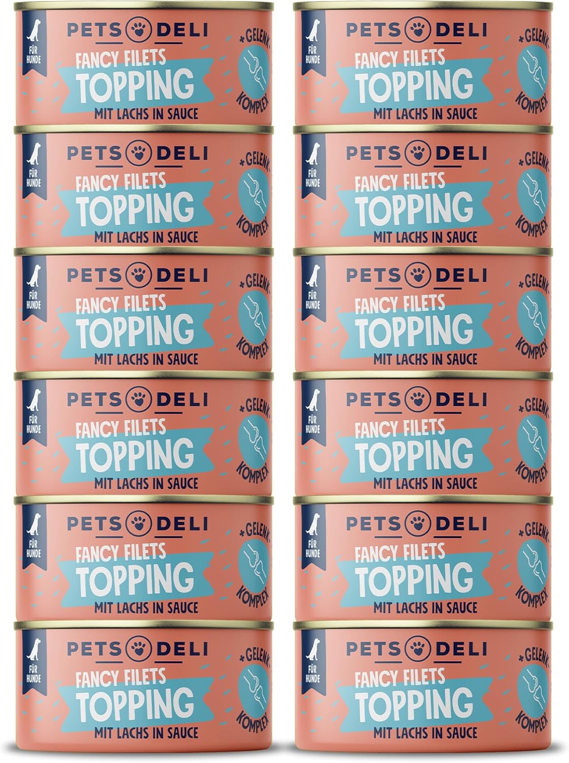 Pets Deli Fancy Filets Hunde Futter-Topping Rind in Sauce 12x70 g verschiedene S