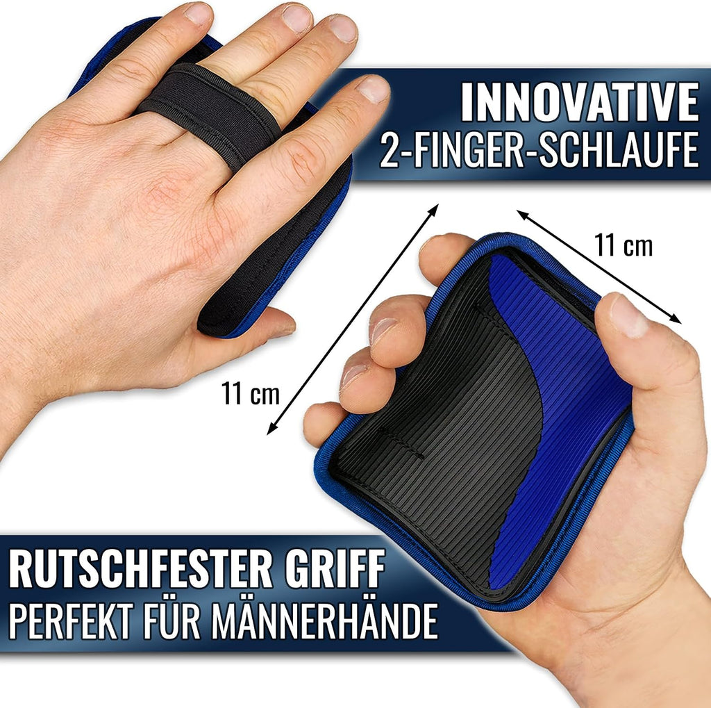 ALPHAKRAFT Griffpolster Neopren 1 Paar rutschfest fuer Kraftsport Training