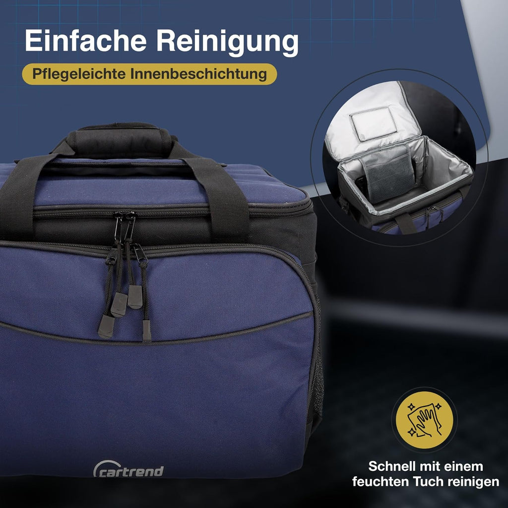cartrend Kuehltasche mit 12V KFZ-Anschluss 1,5 m Schultergurt Taschen