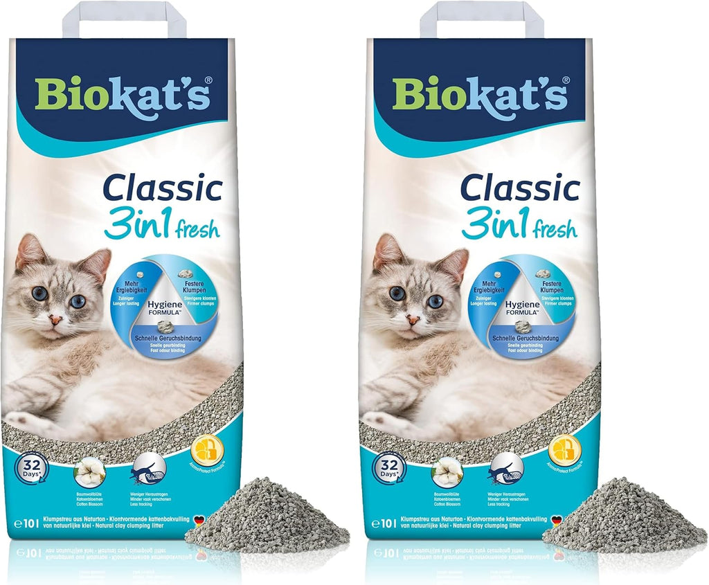 Biokats Classic Fresh Katzenstreu Bentonit verschiedene Packgroessen