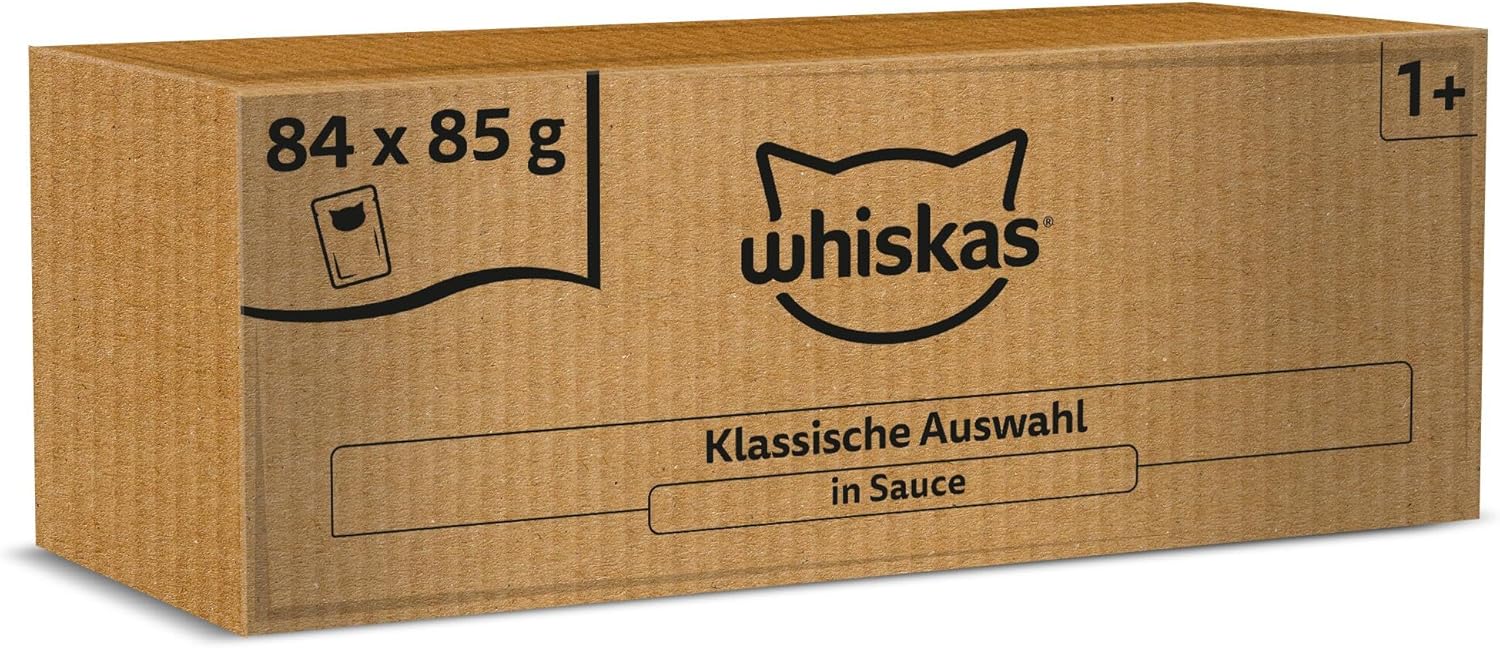Katzenfutter WHISKAS Nassfutter in Sauce 7,14kg verschiedene Sorten