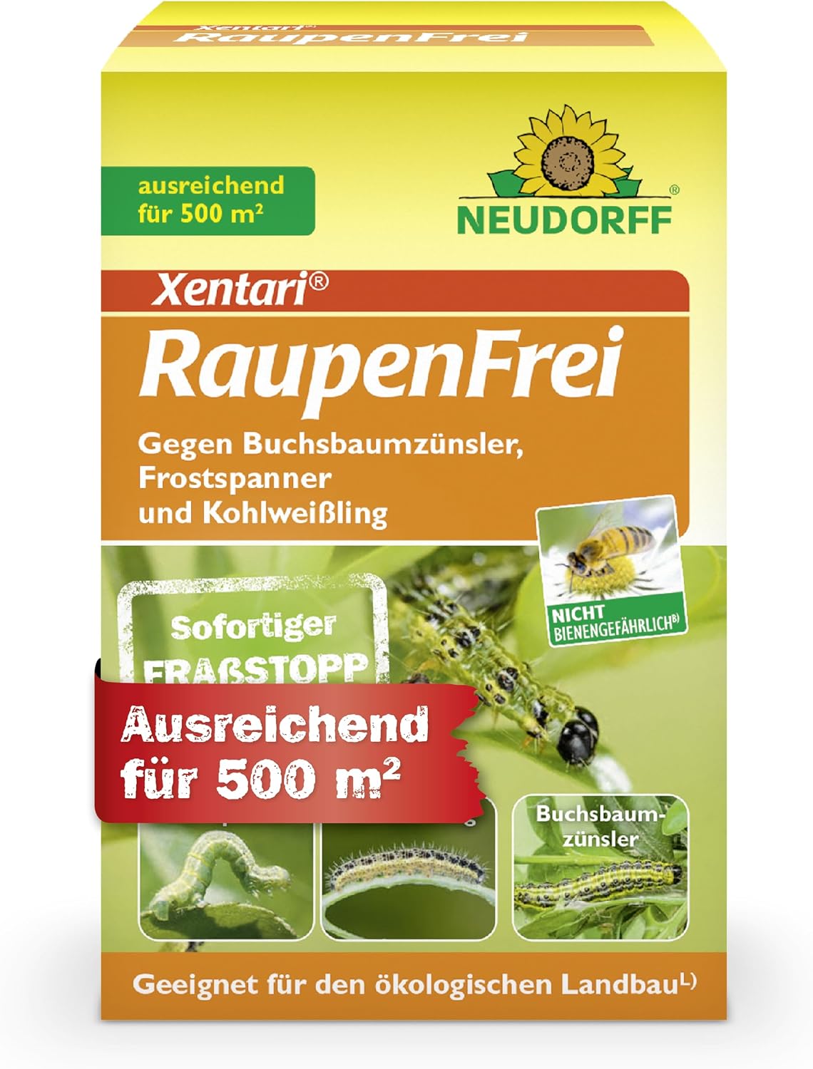Neudorff Xentari RaupenFrei biologisches Insektizid fuer 500 m²