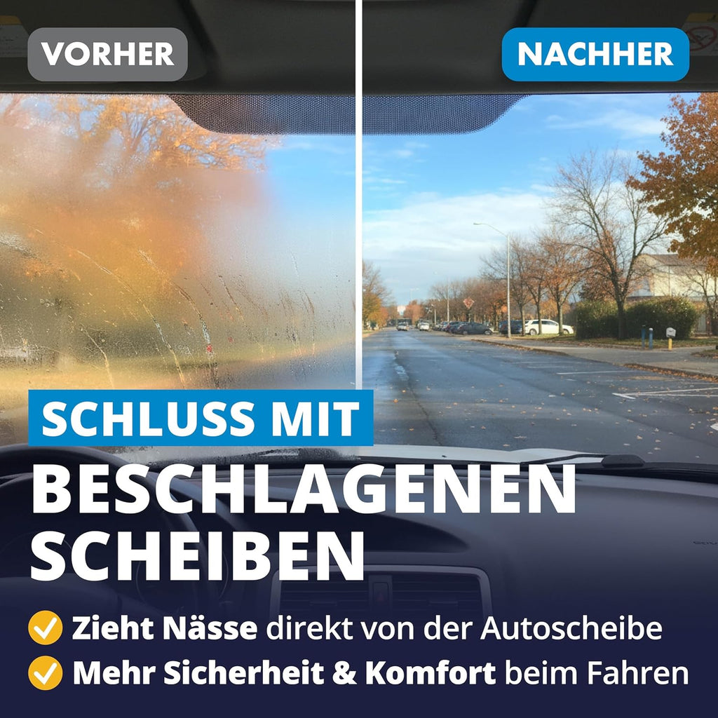 LICARGO Mikrofaser Scheibenschwamm 2in1 Antibeschlag Streifenfrei