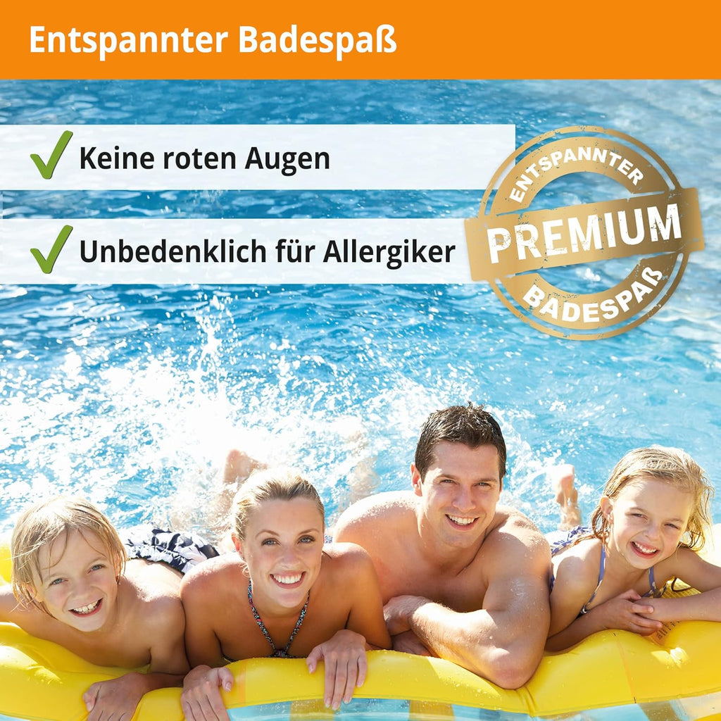 3-in-1 Poolreiniger fuer bis 20.000 L - Algenentfernung, Desinfektion, Ablagerung
