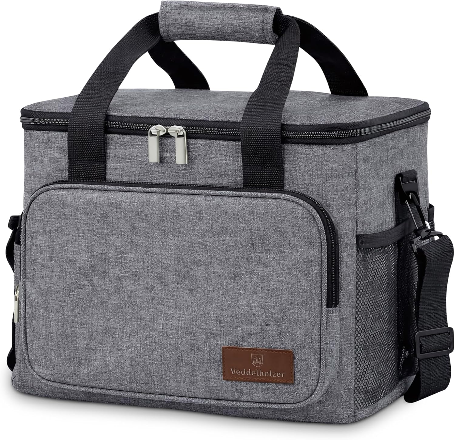 Veddelholzer XXL Kuehltasche 33 L Isolierte faltbare Thermotasche mit Schultergur