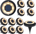 Flacchi Solar Bodenleuchten Aussen 8 LEDs Warmweiss 8 Stueck wasserdicht Garten
