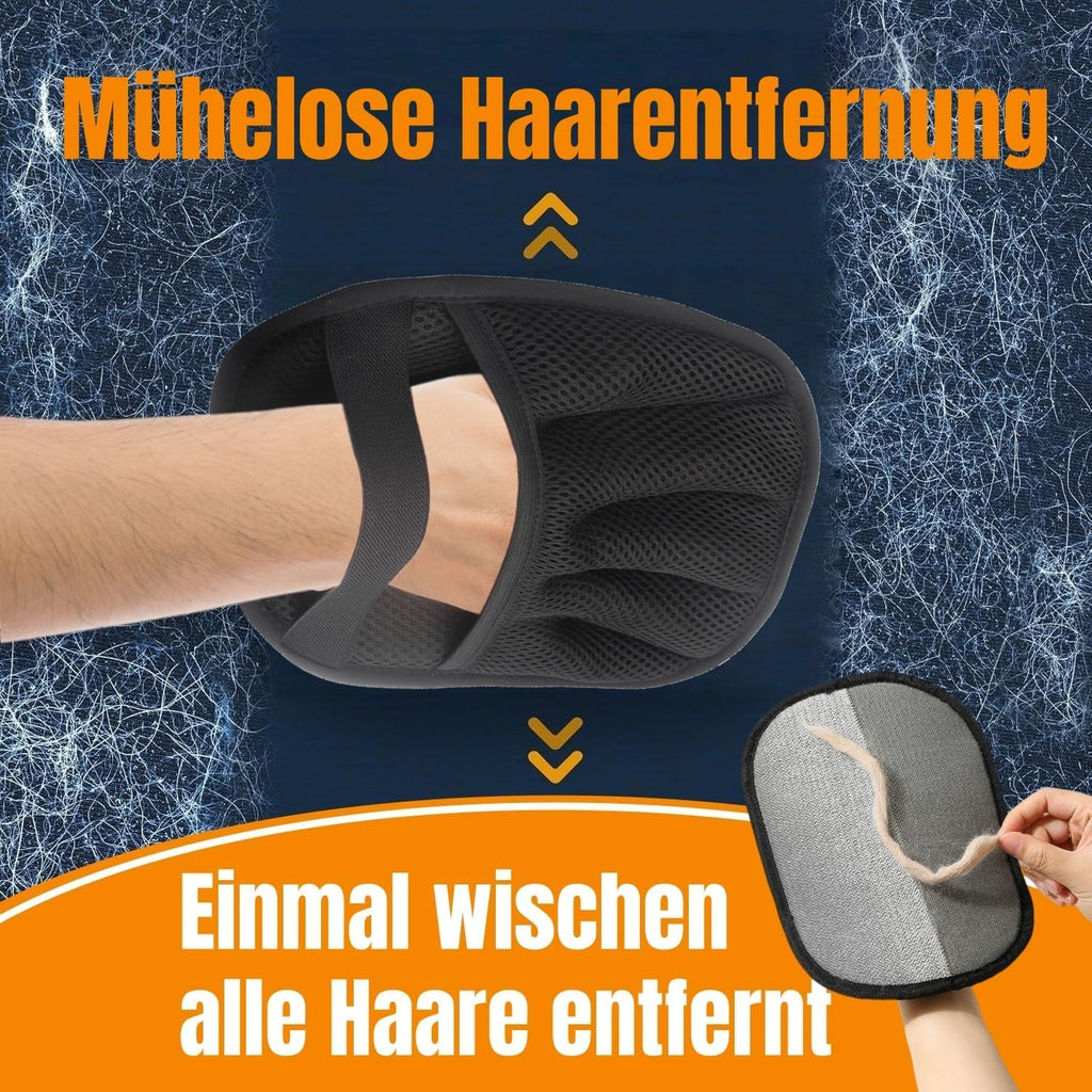 Tierhaarentferner Handschuh fuer Katzen Fellpflege Massage 4er Set
