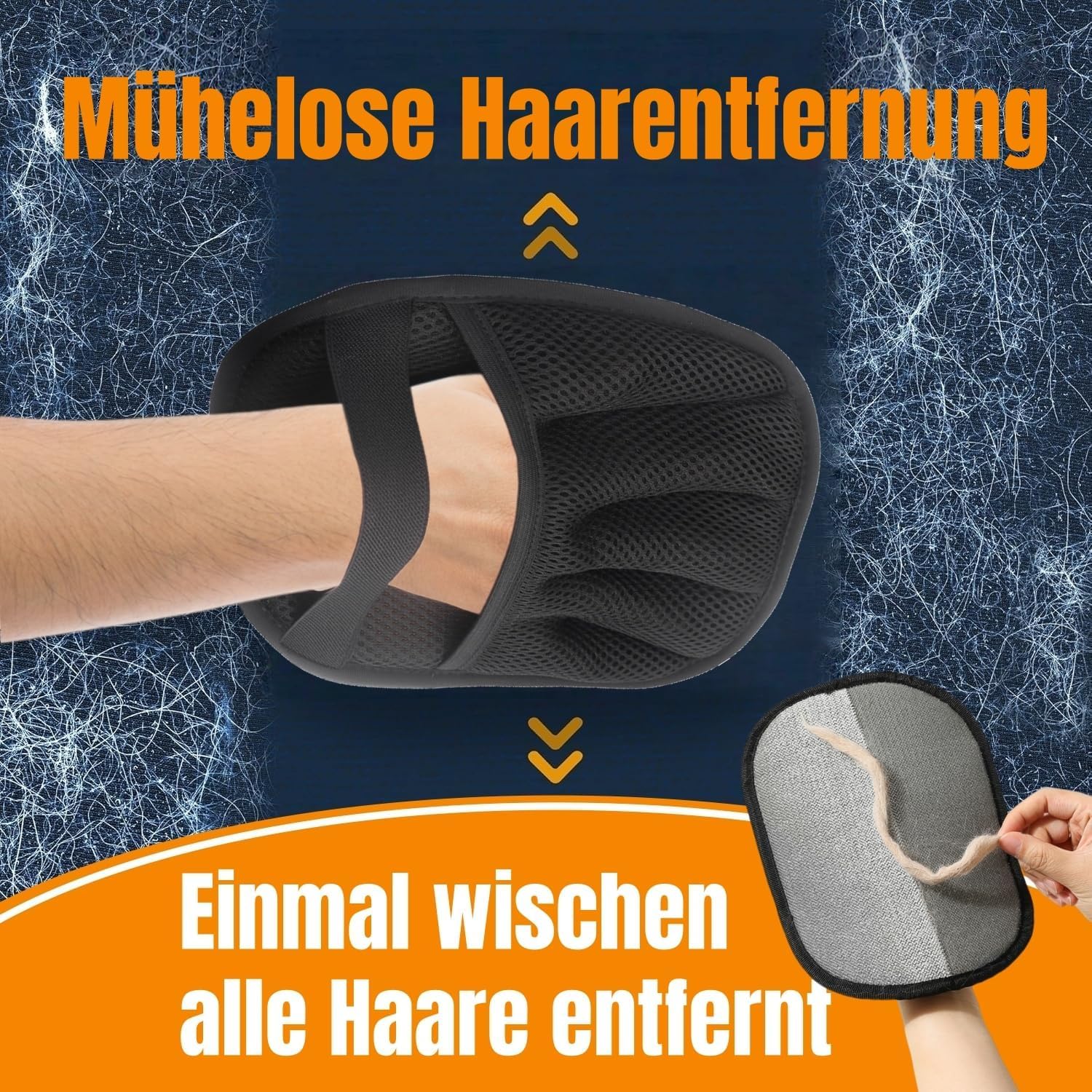 Tierhaarentferner Handschuh fuer Katzen Fellpflege Massage 4er Set