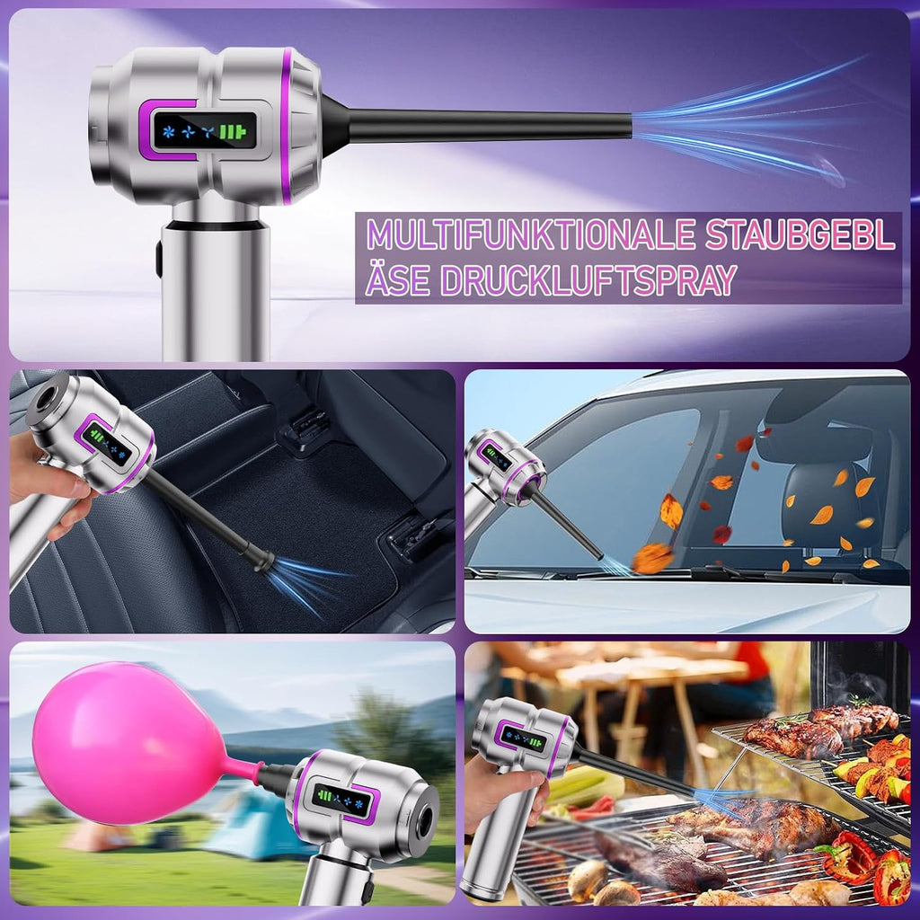 Akku-Handstaubsauger kabellos 27000 Pa Mini Autostaubsauger wiederaufladbar