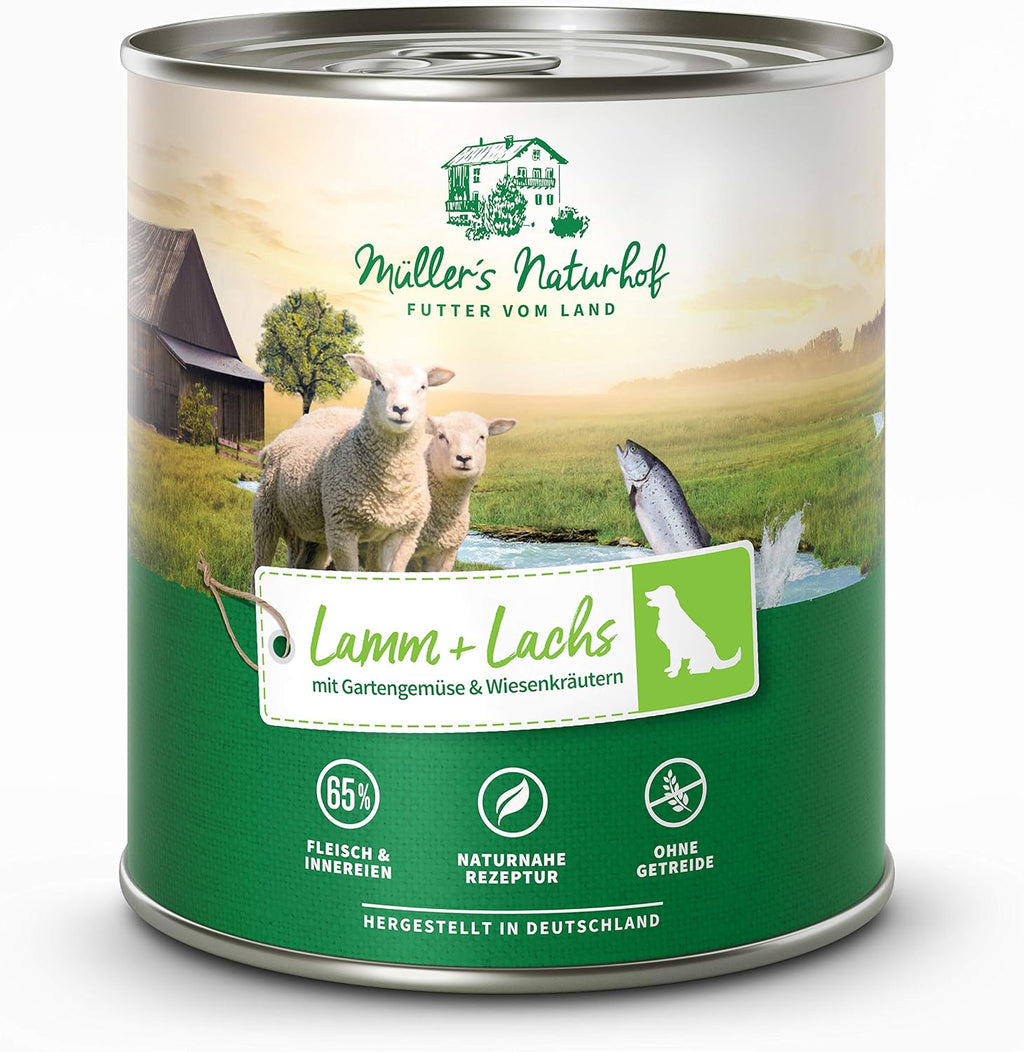 MUeLLER'S NATURHOF Hundefutter Nass Kaninchen 6x400g verschiedene Sort