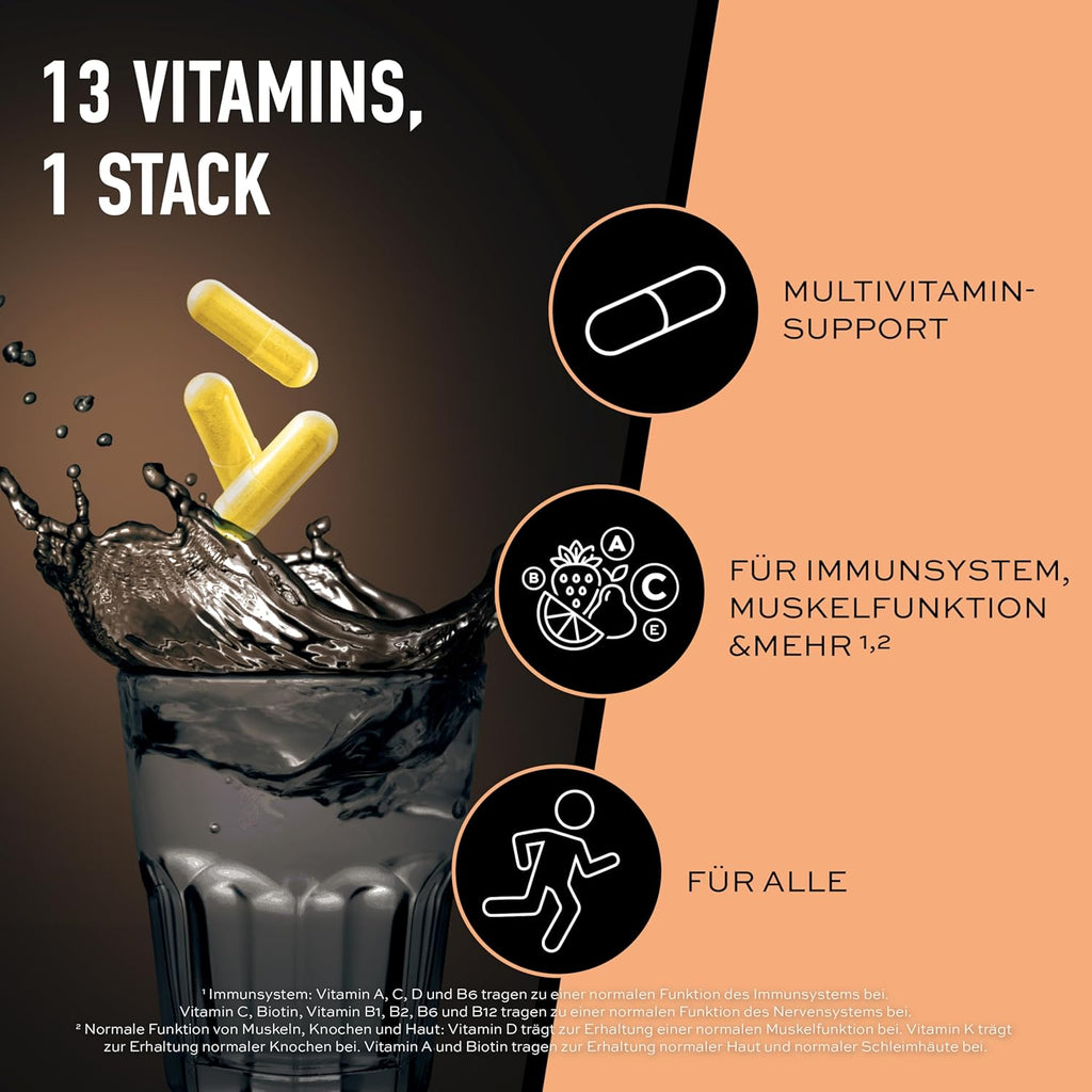 ESN Vitamin Stack Multivitamin 120 Kapseln 1‑Kapsel taeglich 13 Vitamine Made in