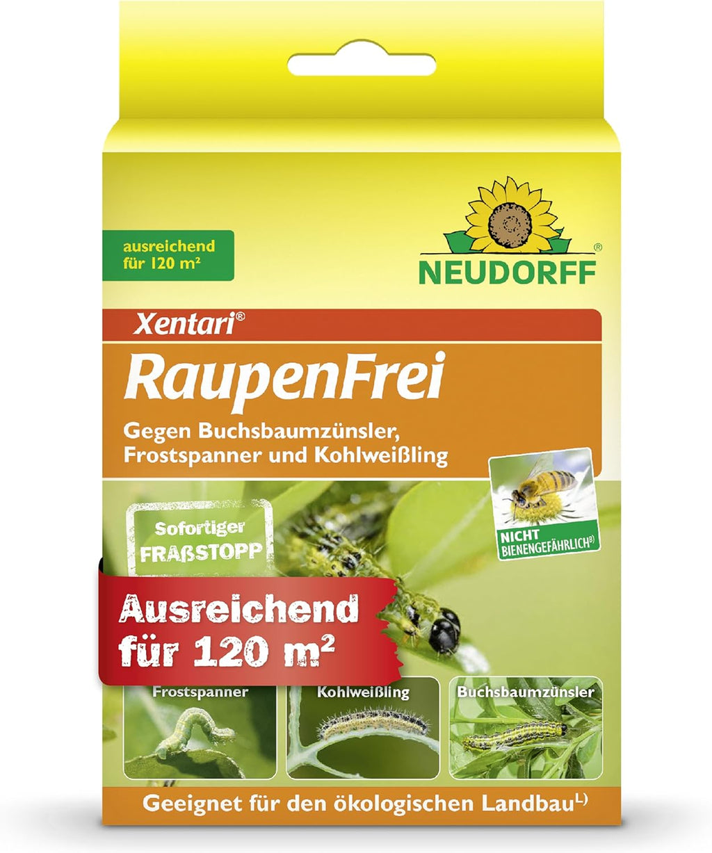 Neudorff Xentari RaupenFrei biologisches Insektizid fuer 500 m²