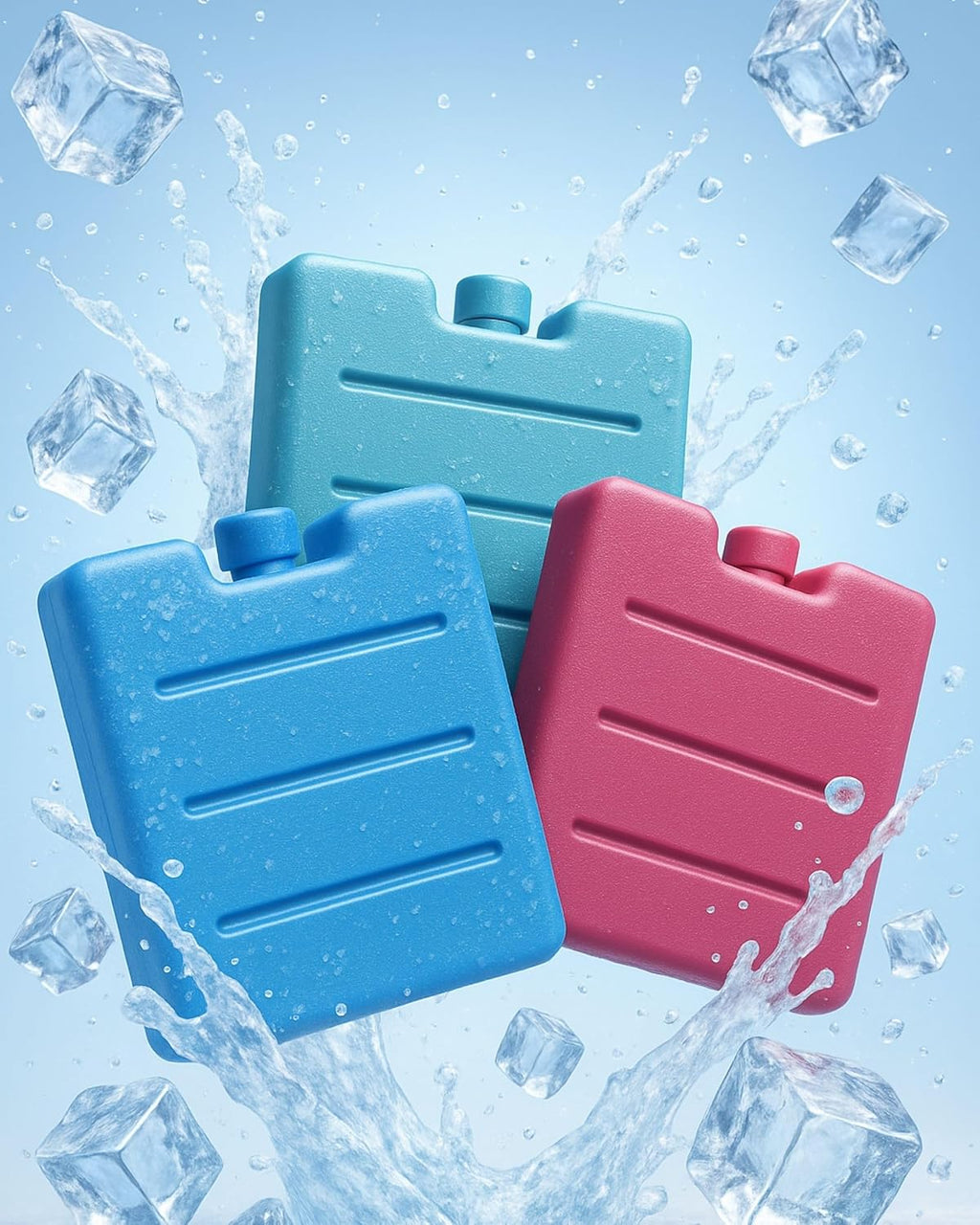 ToCi Mini Kuehlakkus fuer Kuehltasche und Brotdose platzsparend 4er Set