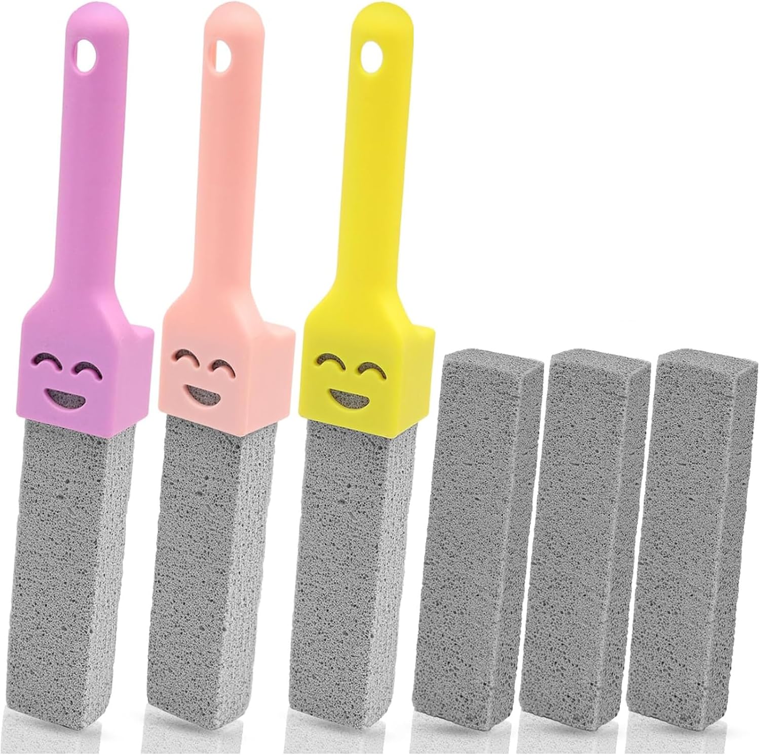 9er Set Bimsstein mit Griff WC und Bad Entferner Kalk Ablagerungen