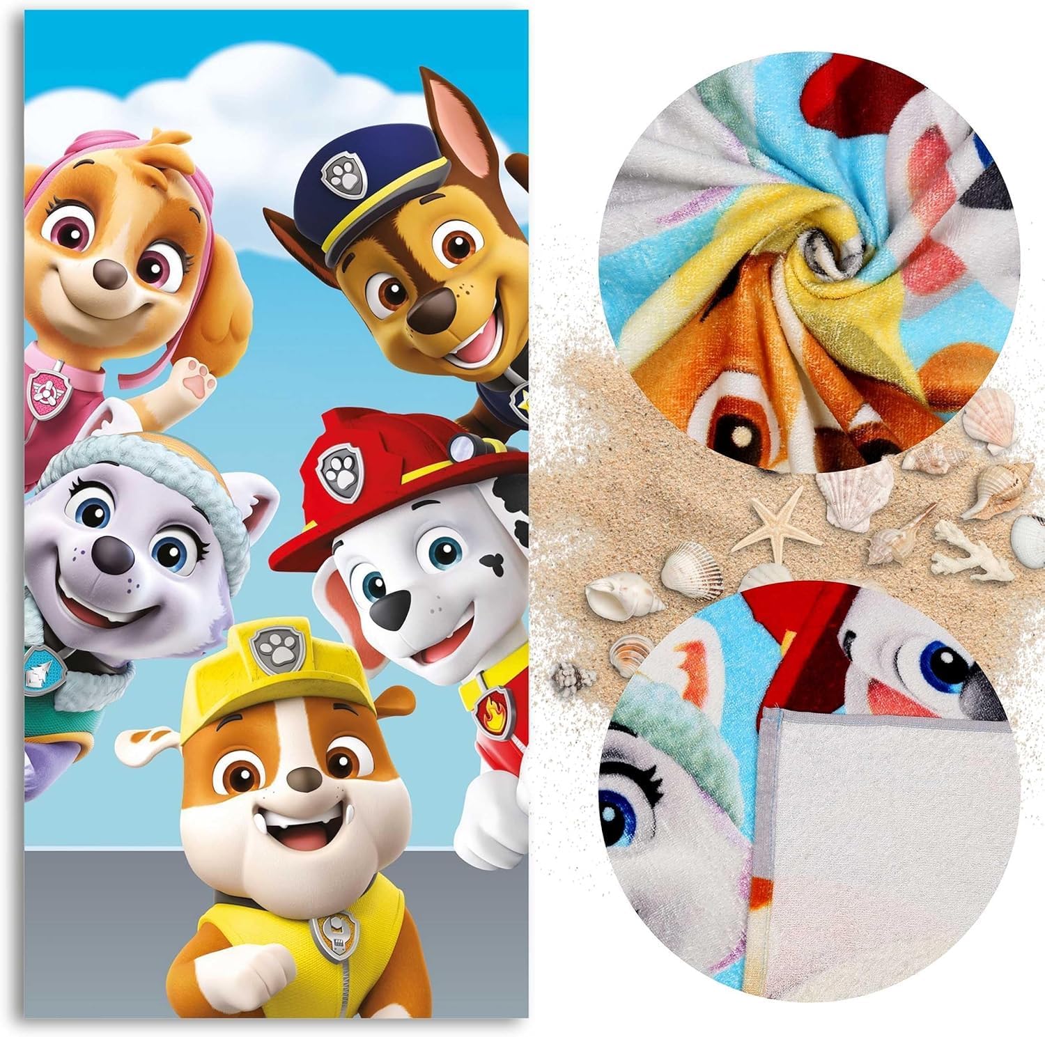 Jerry Fabrics Saunatuch Strandtuch Paw Patrol 70x140 cm 100% Baumwolle