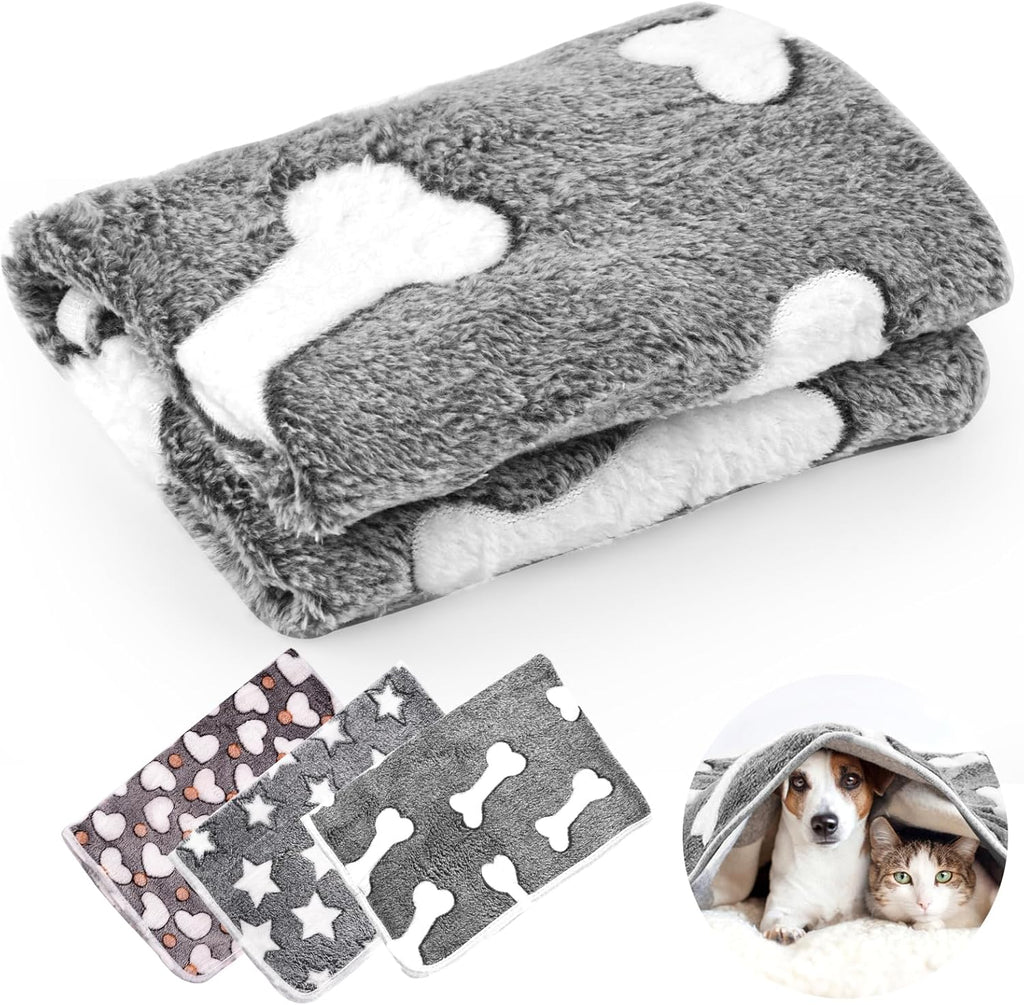 Neerow Hundedecke Fleece 60x40 cm kuschelig waschbar fuer Hunde Katzen 40cm-76cm