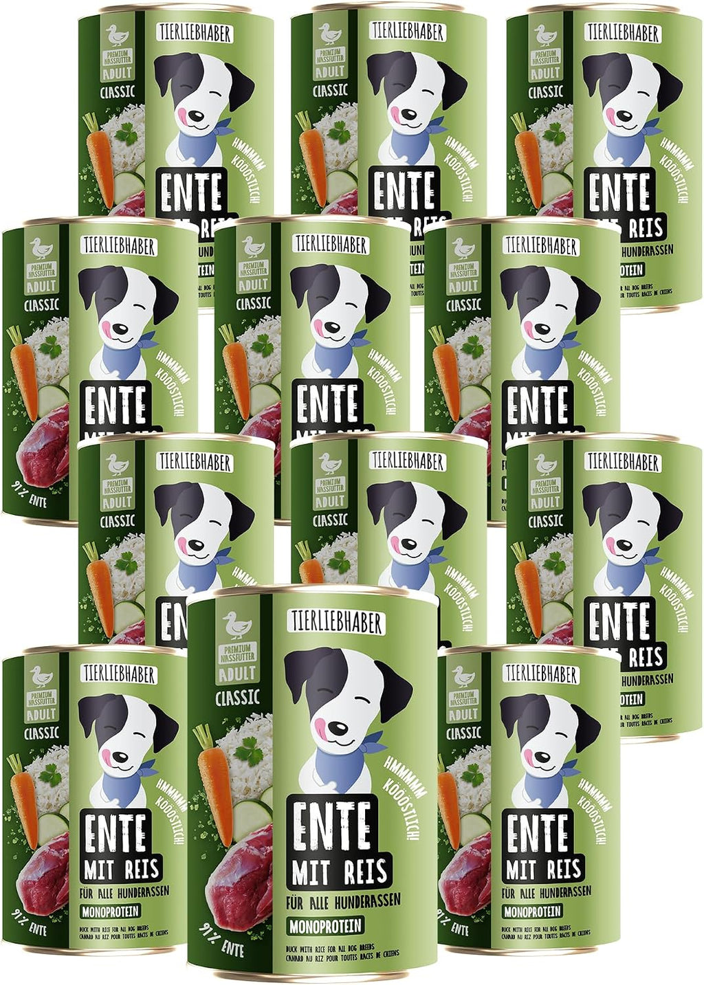 TIERLIEBHABER Hunde Nassfutter Ente mit Gemuese 91% Fleischanteil