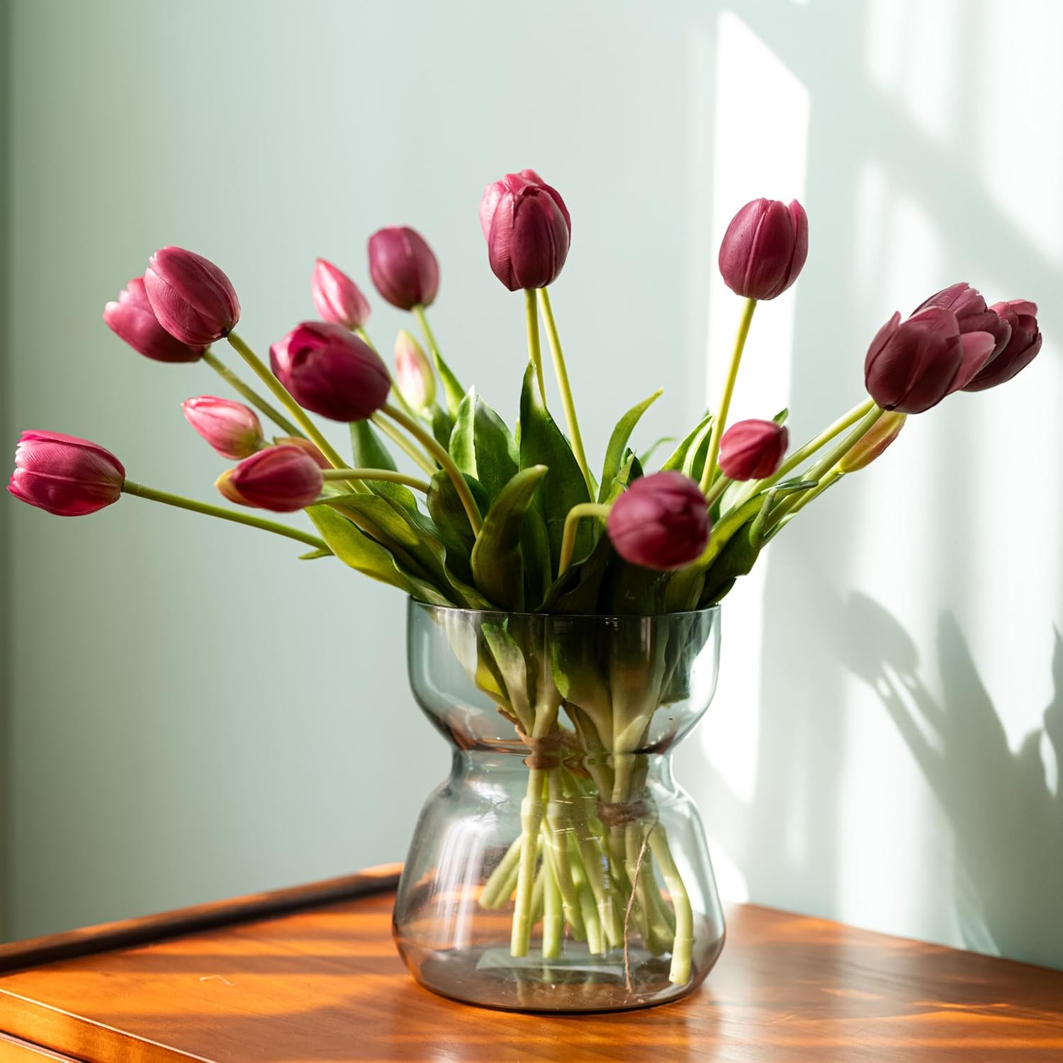 Kuenstliche Tulpen Real Touch 20 Stueck Strauss Kunstblumen Deko