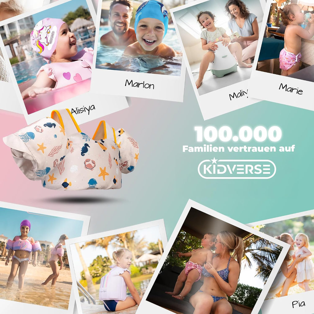KIDVERSE Schwimmweste Kinder 3-6 Jahre bis Schwimmhilfe mit Aermel