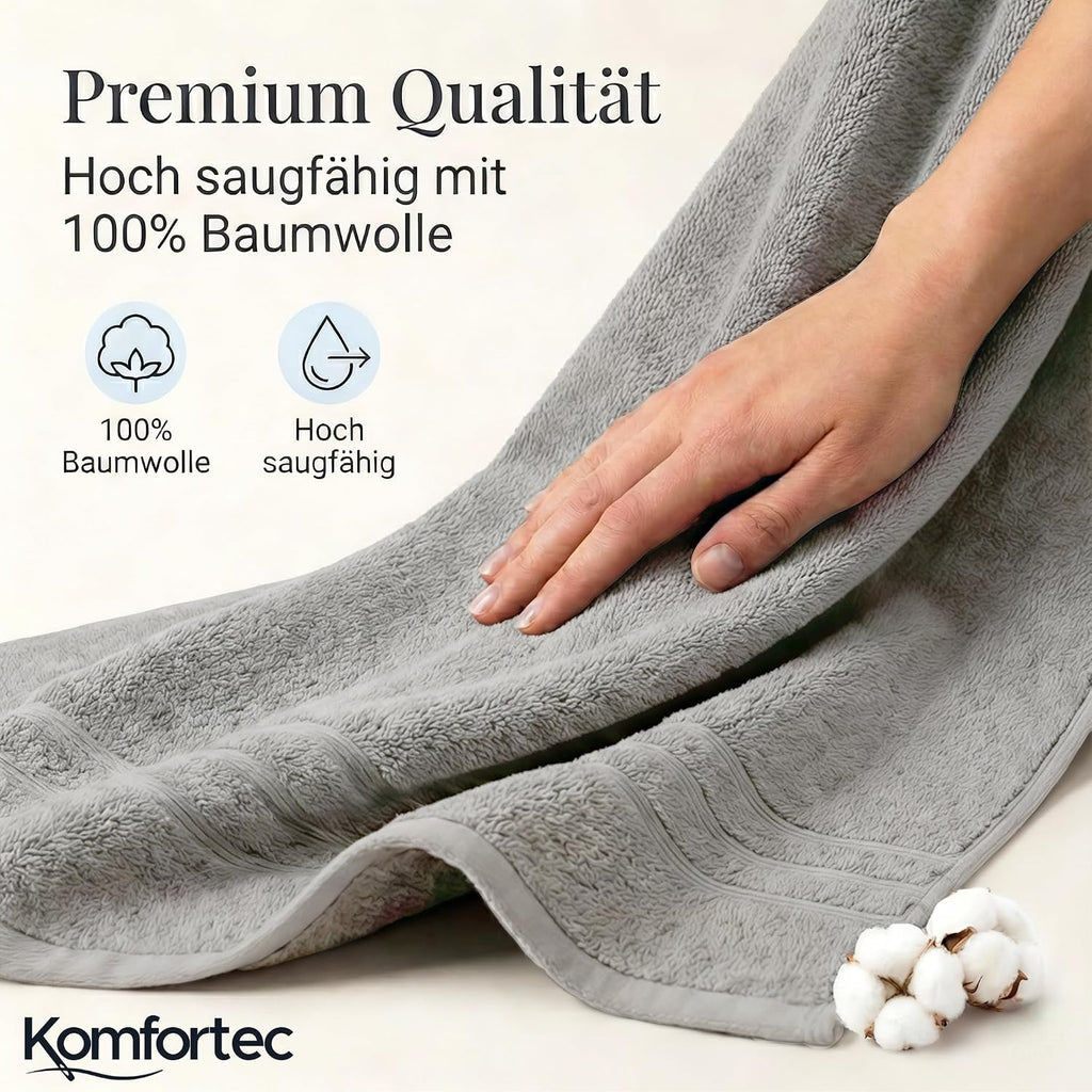 Saunatuch 80x200 cm Frottee Baumwolle XXL Anthrazit