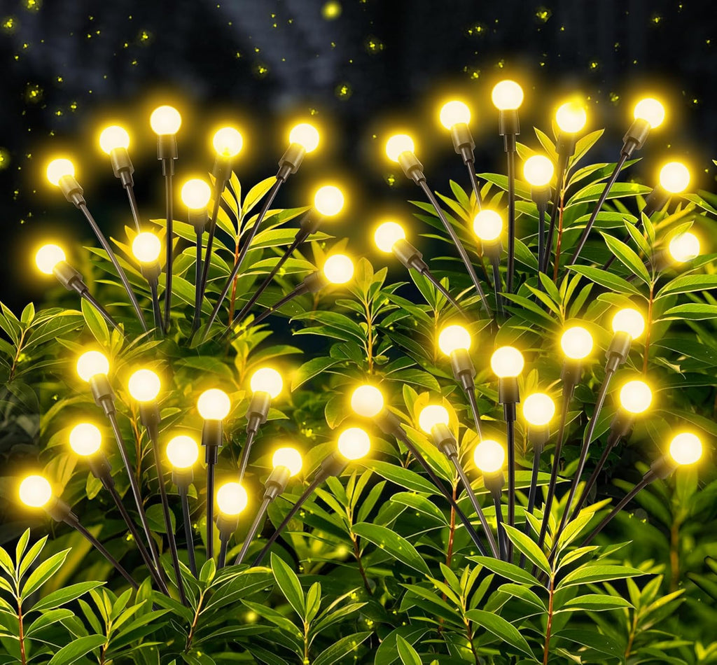 6er Set Solarlampen Garten 10 LED warmweiss IP65 Solar Wegbeleuchtung