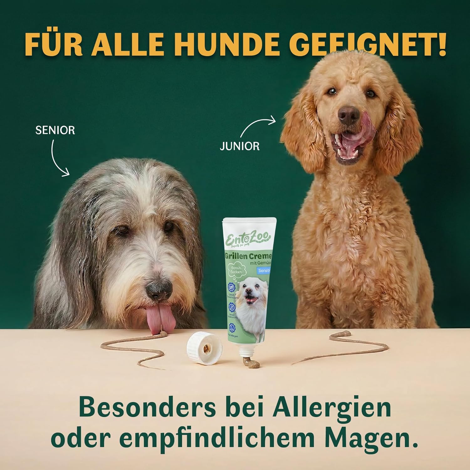 Hundesnack Insekten Erdnuss Leberwurst Tube verschiedene Sorten