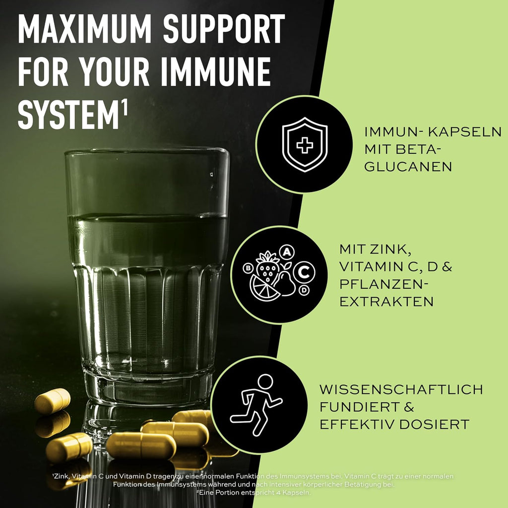 ESN Immunity Support 120 Kapseln 30 Portionen mit Pflanzenextrakten Zink Vitamin